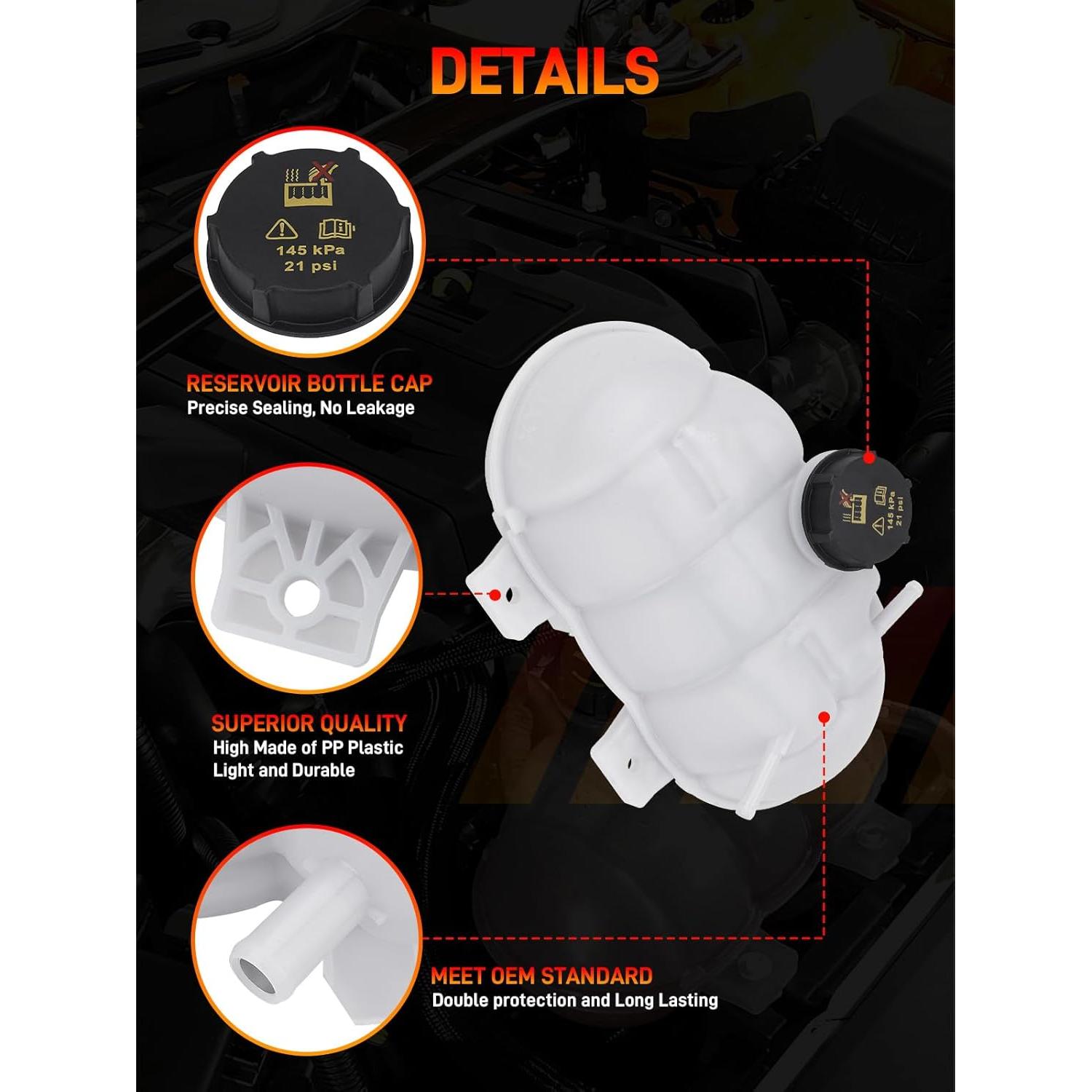 Tanque de Expansión Refrigerante GDUKOP para Ford Mustang 2015-2023