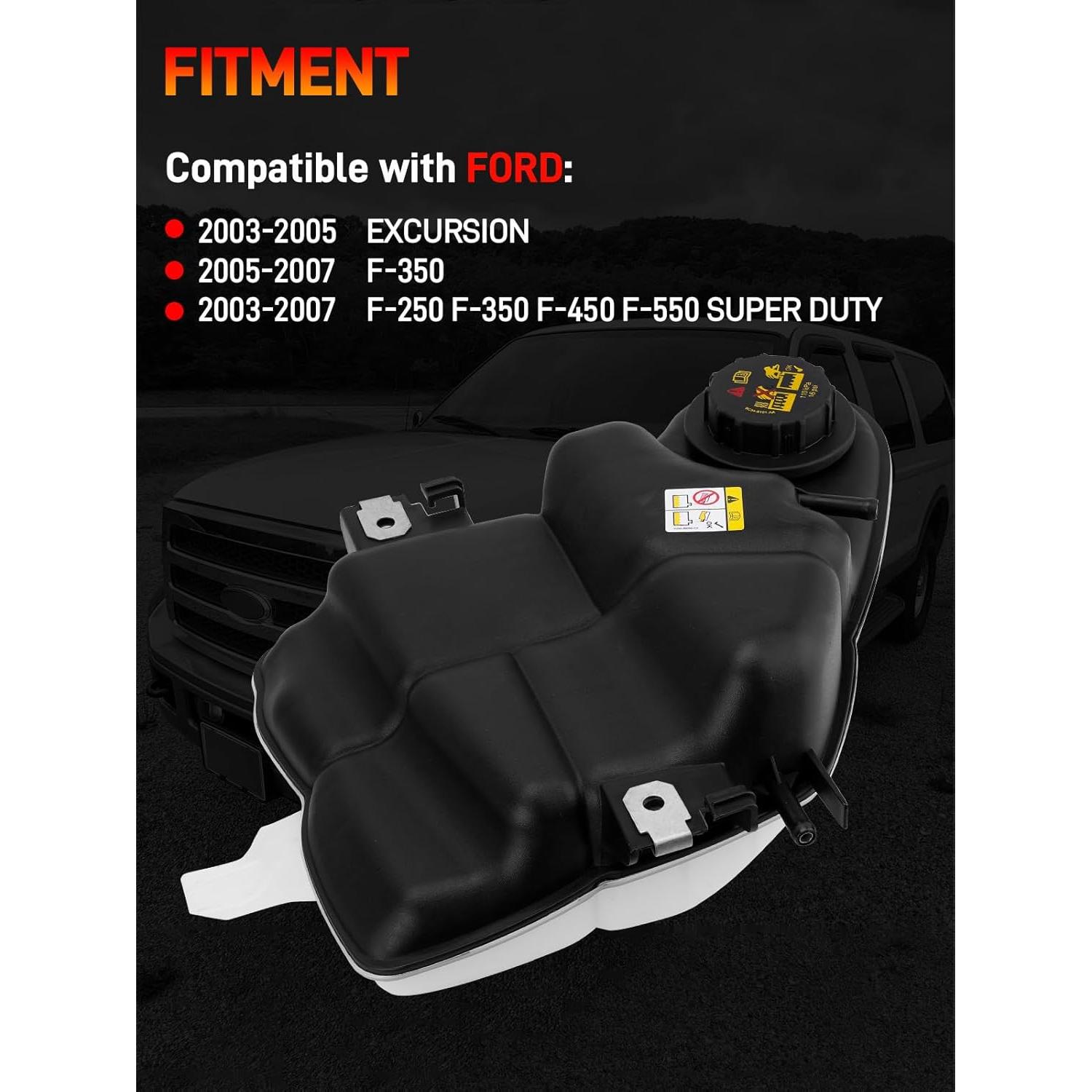 Tanque de Refrigerante GDUKOP 603-217 para Ford Super Duty