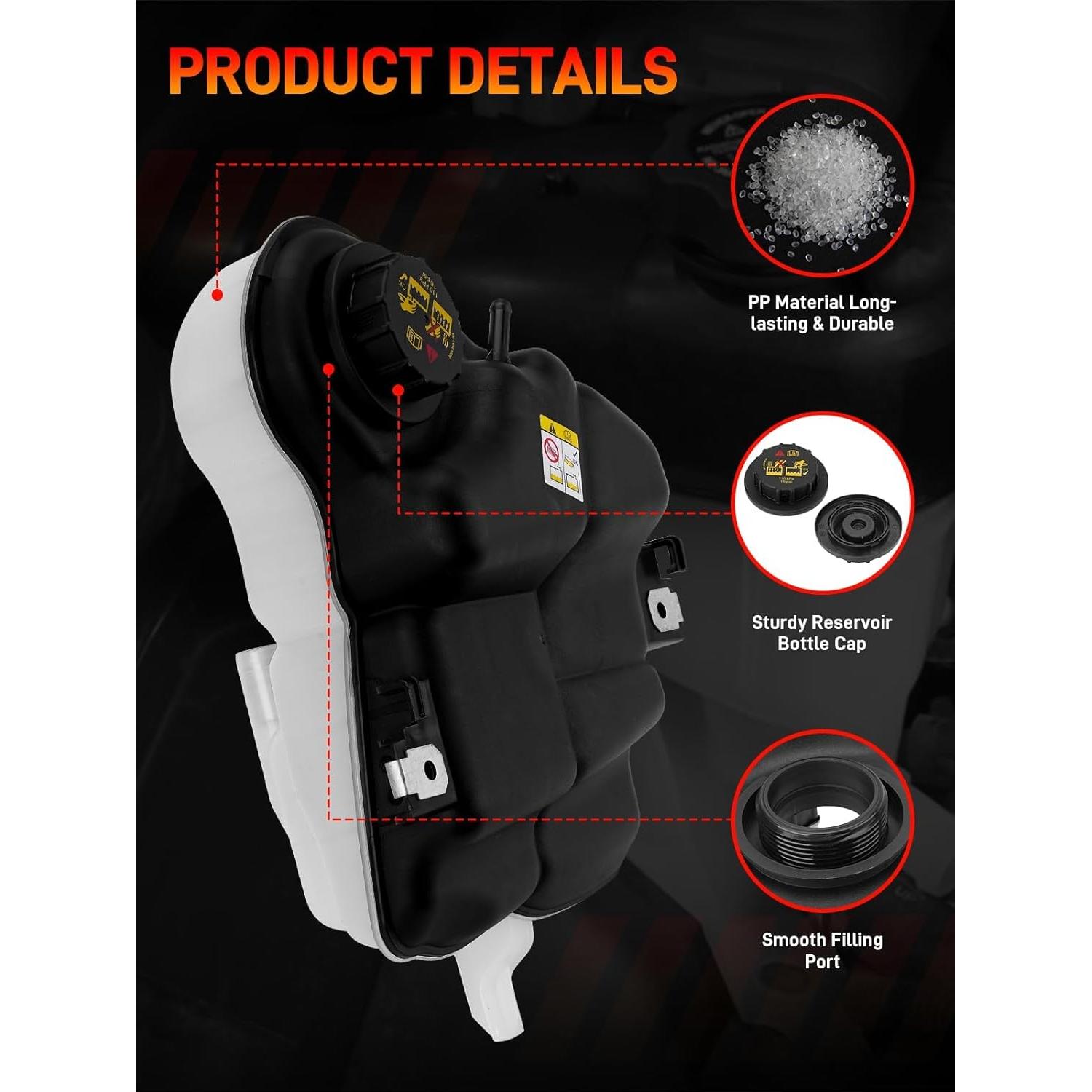 Tanque de Refrigerante GDUKOP 603-217 para Ford Super Duty