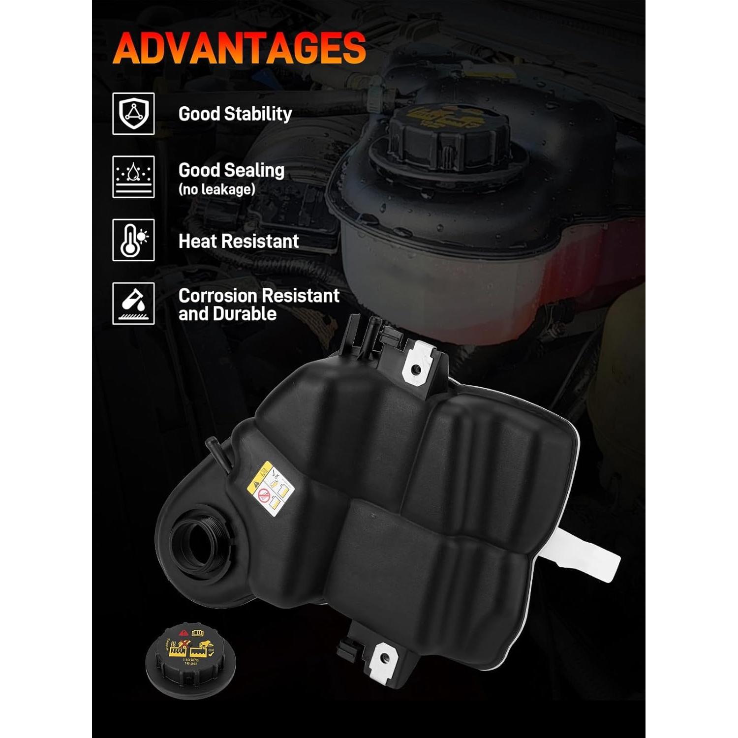 Tanque de Refrigerante GDUKOP 603-217 para Ford Super Duty