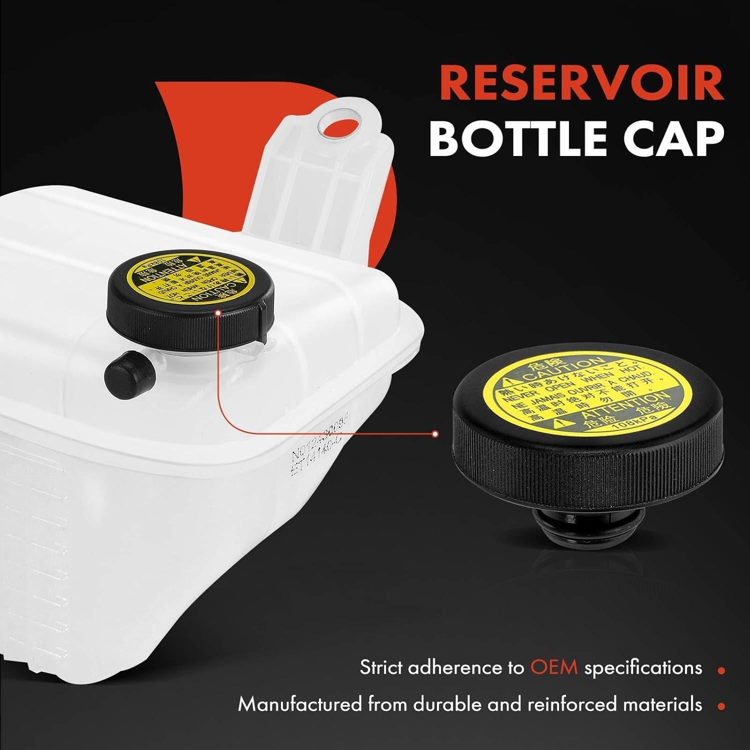 Tanque de refrigerante A-Premium con tapa para Toyota y Lexus