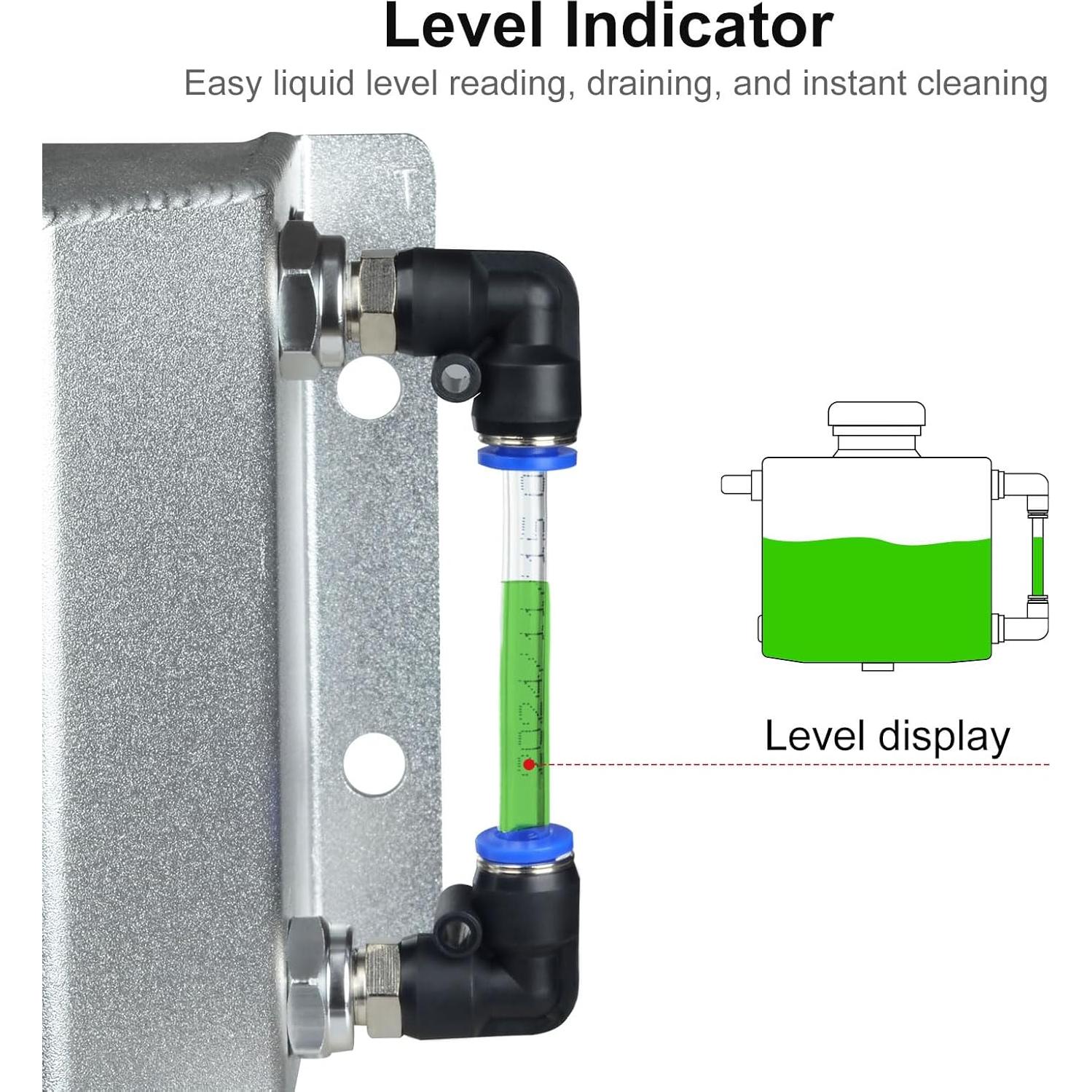 Tanque de Refrigerante Universal VehiMata 1L Aluminio Plateado