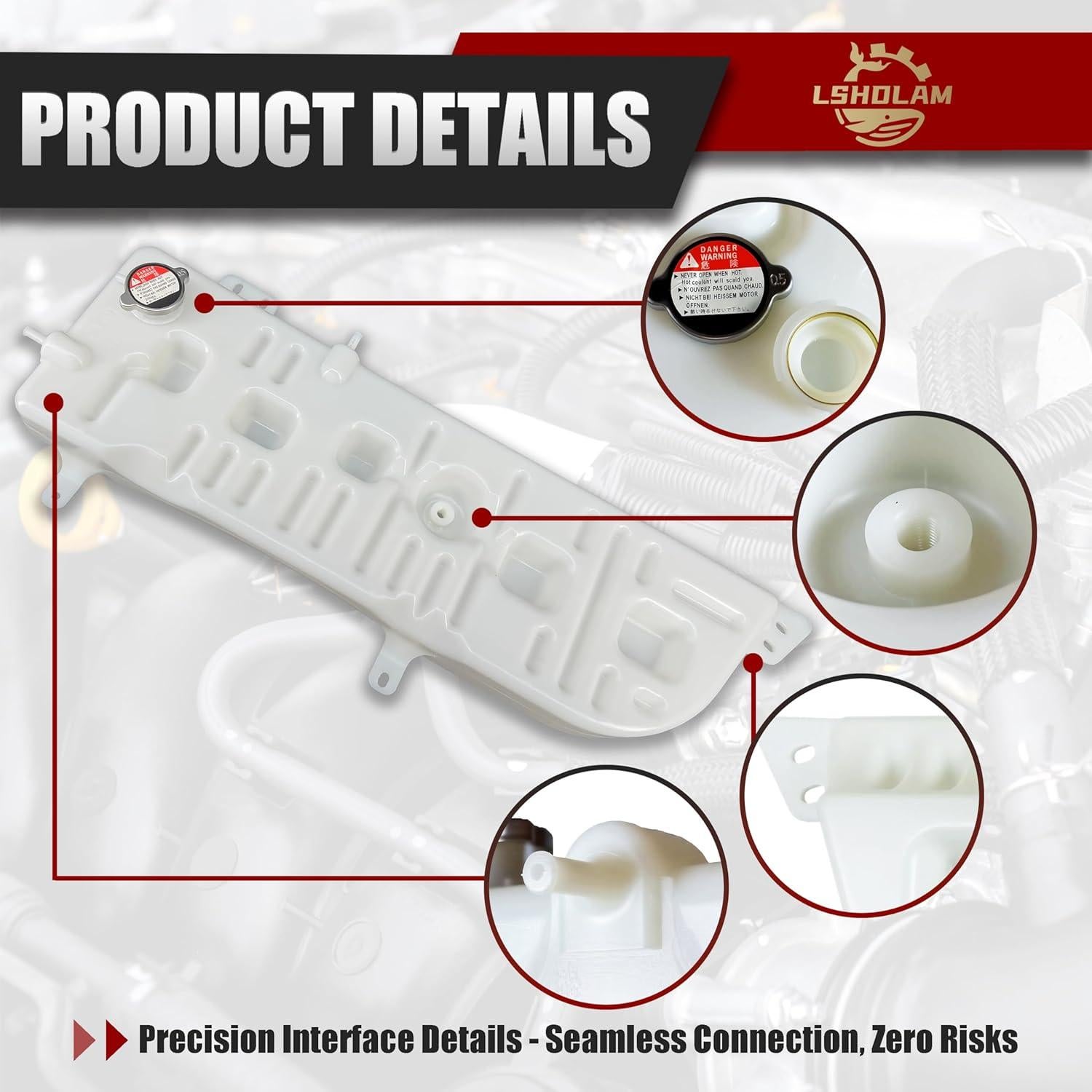 Tanque de Refrigerante LSHDLAM F81Z-8A080-AA para Ford