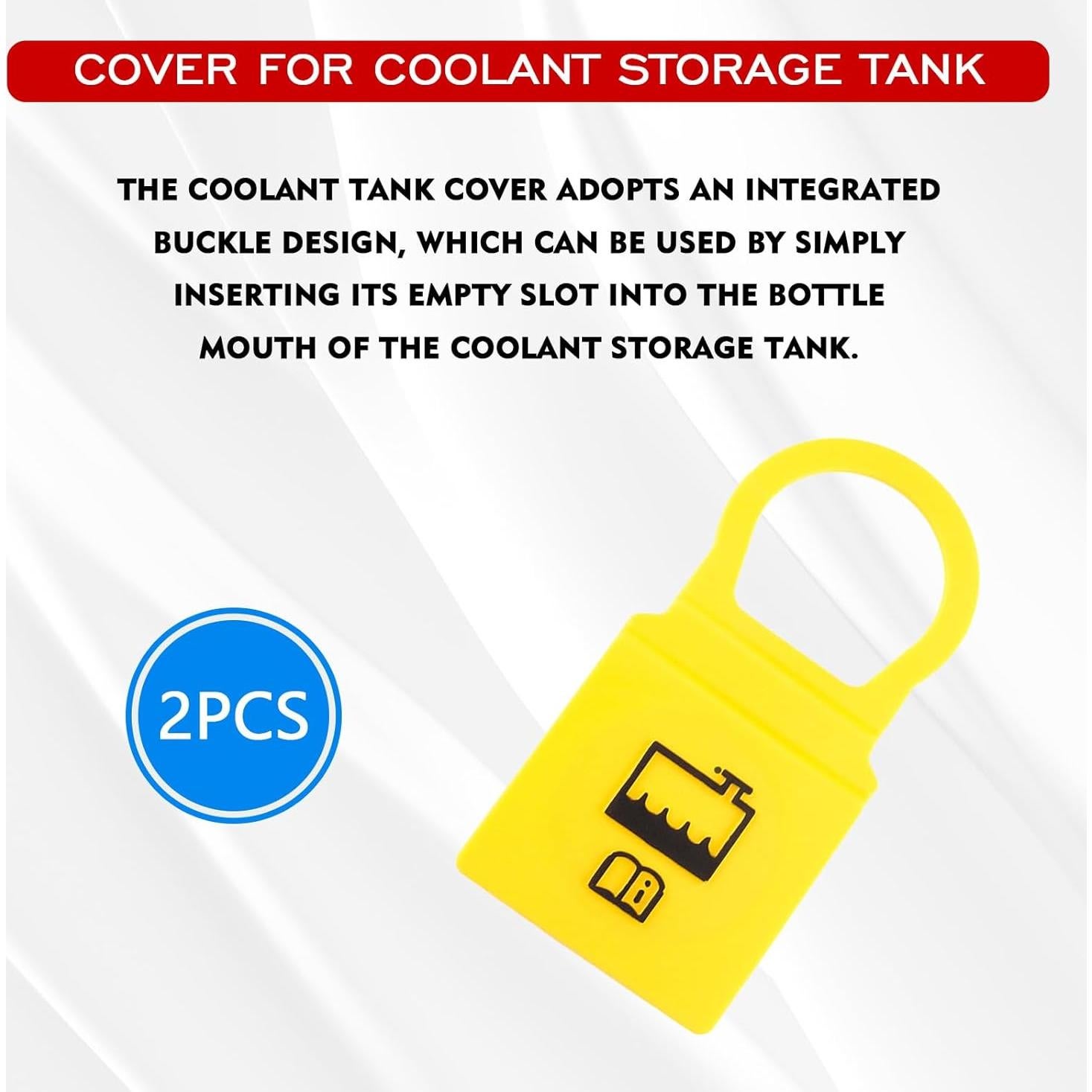 Tapa de Reservorio de Refrigerante Hirificing Amarilla 2PCS