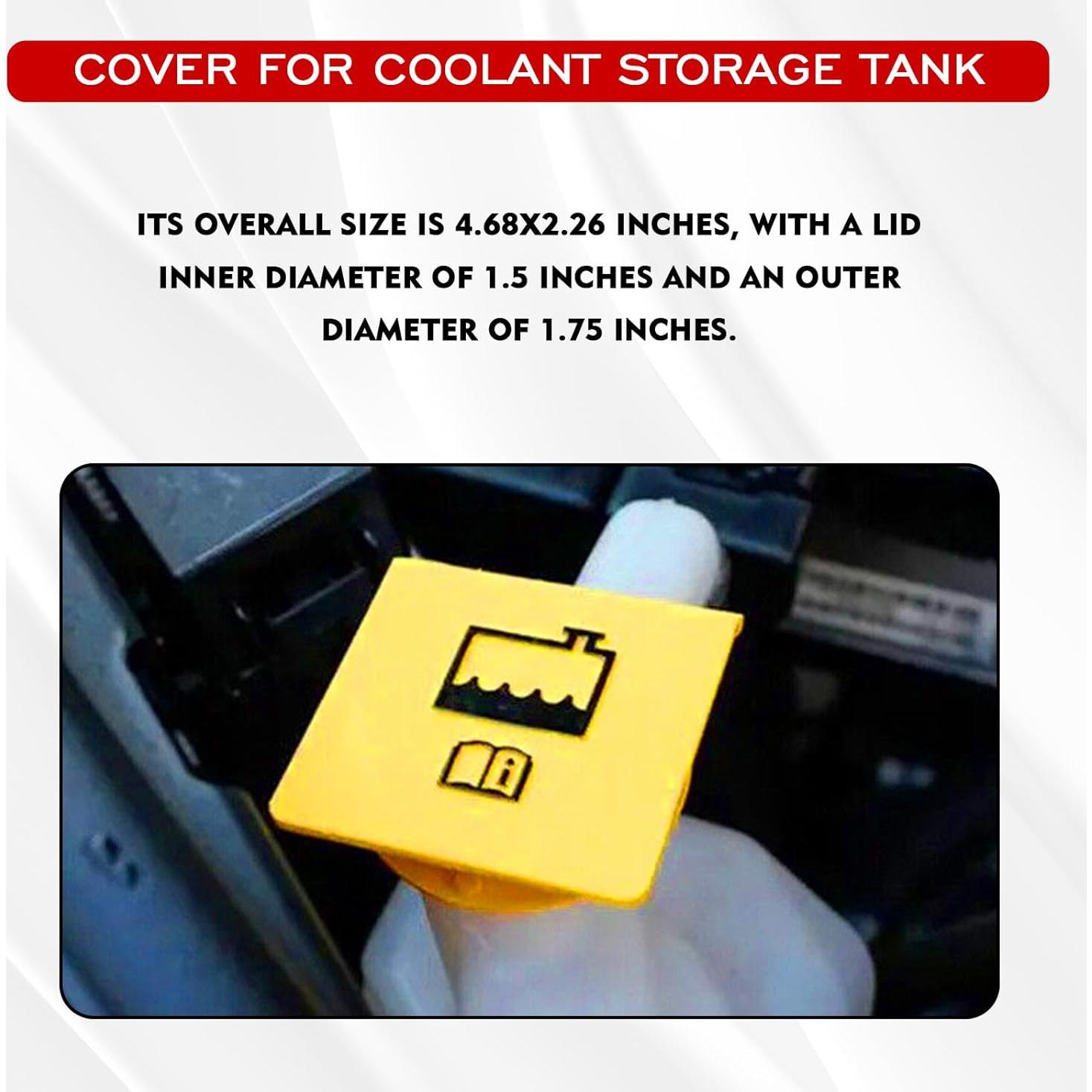 Tapa de Reservorio de Refrigerante Hirificing Amarilla 2PCS