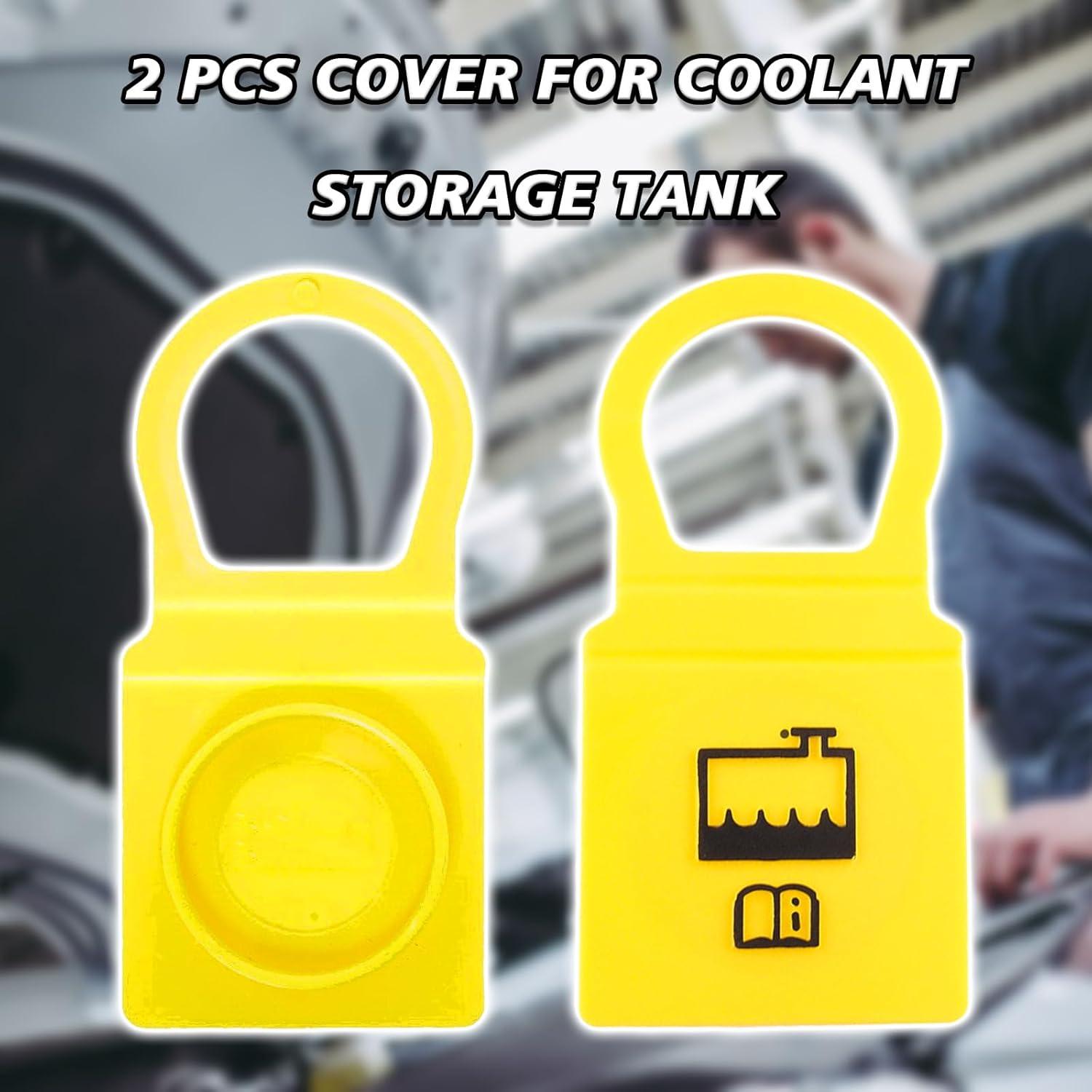 Tapa de Reservorio de Refrigerante Hirificing Amarilla 2PCS