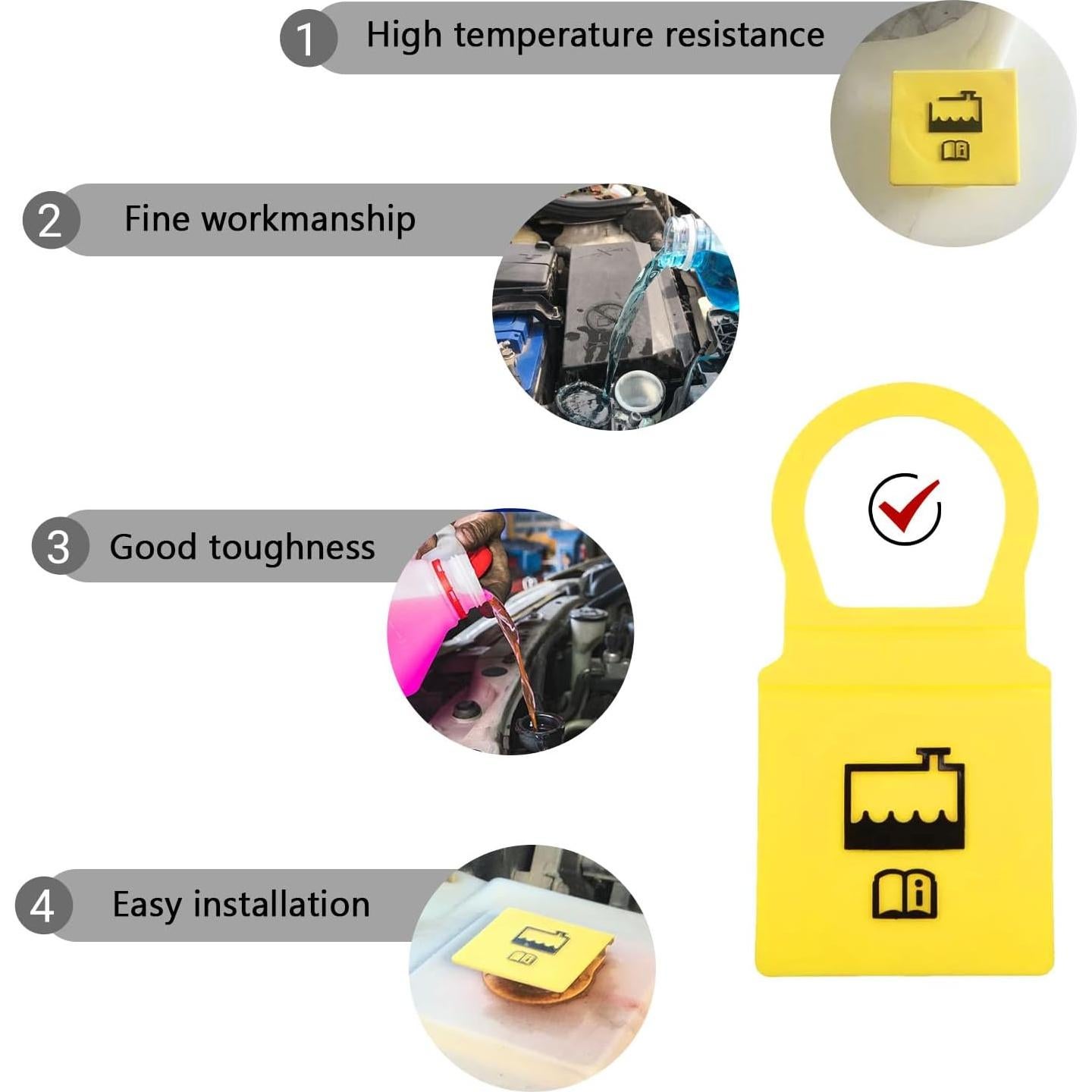 Tapa de Refrigerante HHZL-LQYFG01 Amarillo para Grand Voyager