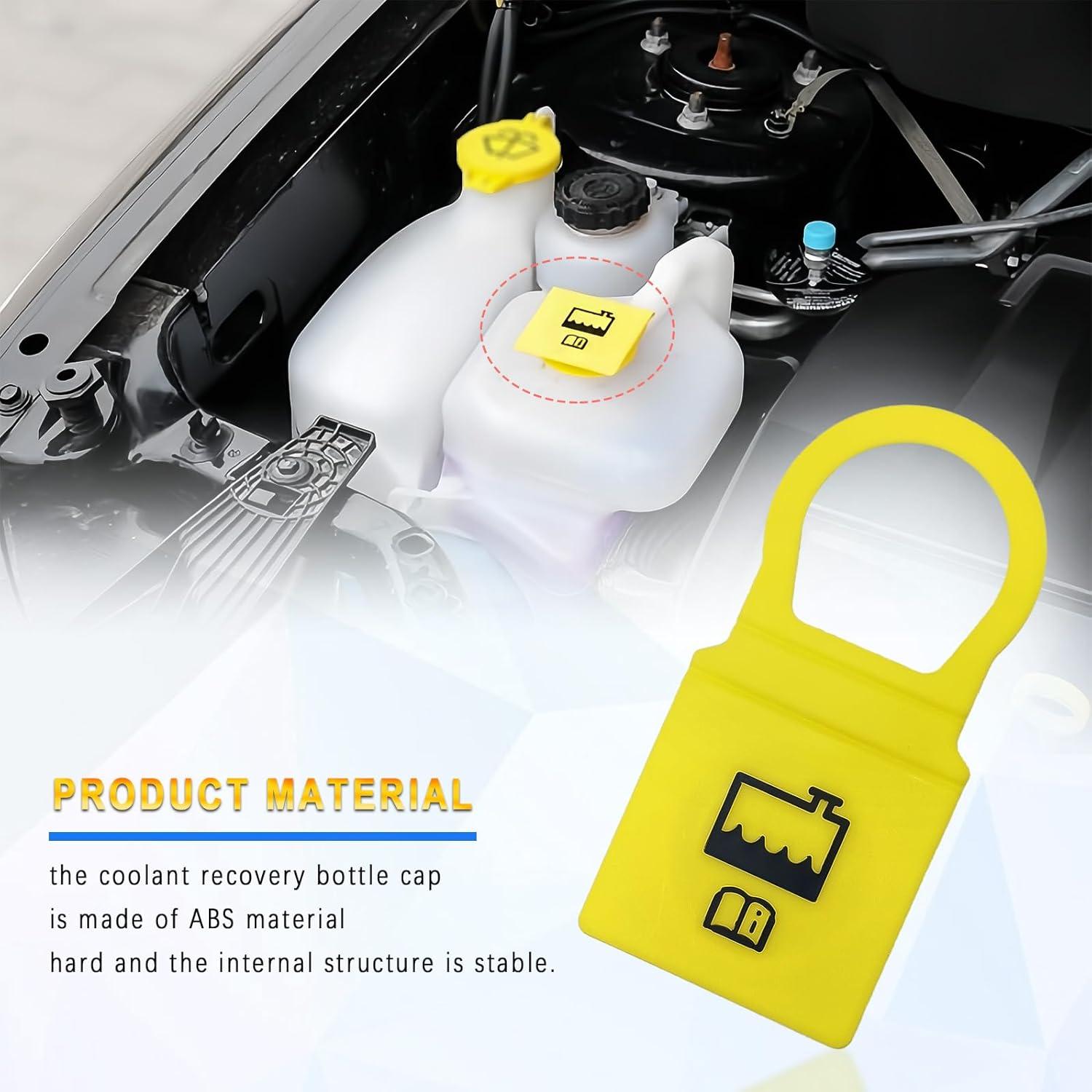 Tapa de Refrigerante del Motor BSAMZO Amarilla x2 Compatible Jeep/Dodge/Chrysler/Ram