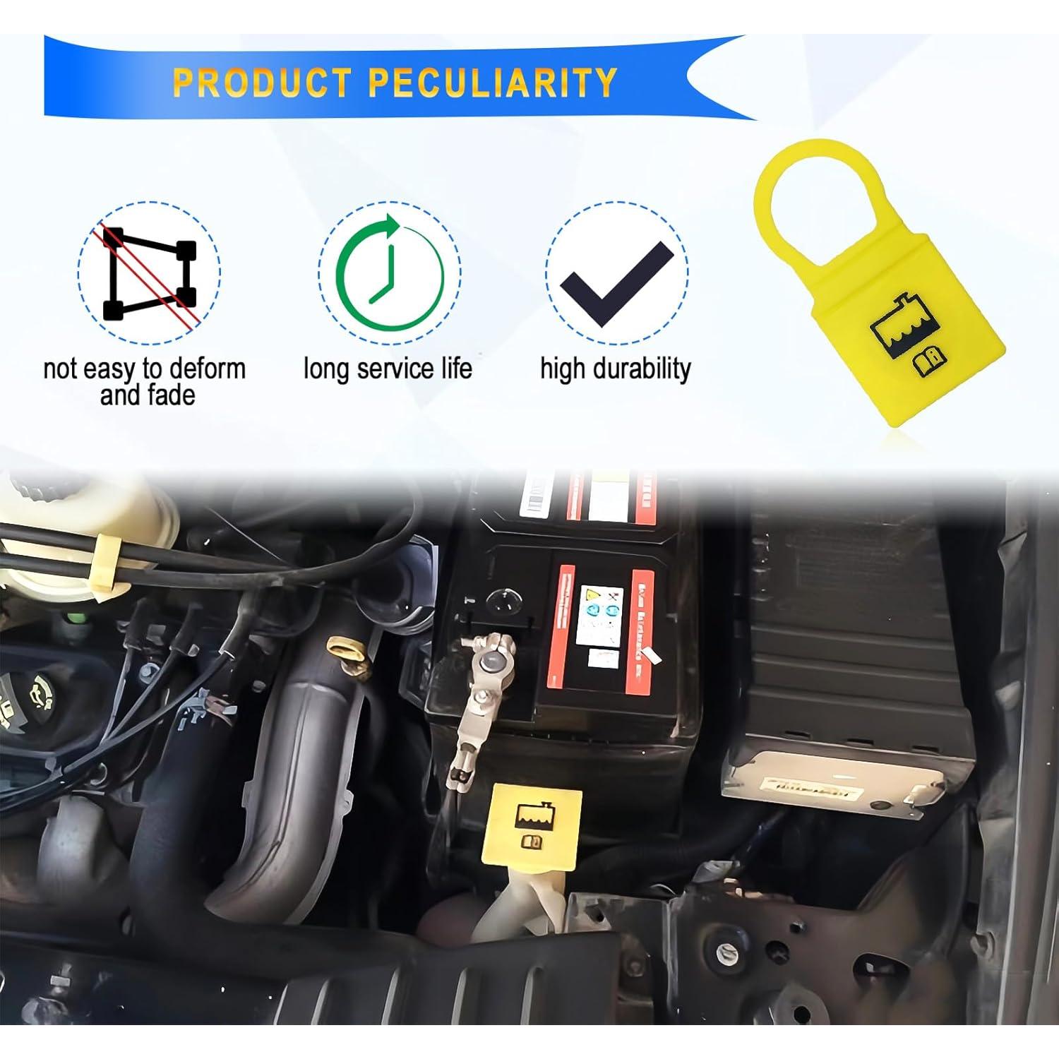 Tapa de Refrigerante del Motor BSAMZO Amarilla x2 Compatible Jeep/Dodge/Chrysler/Ram