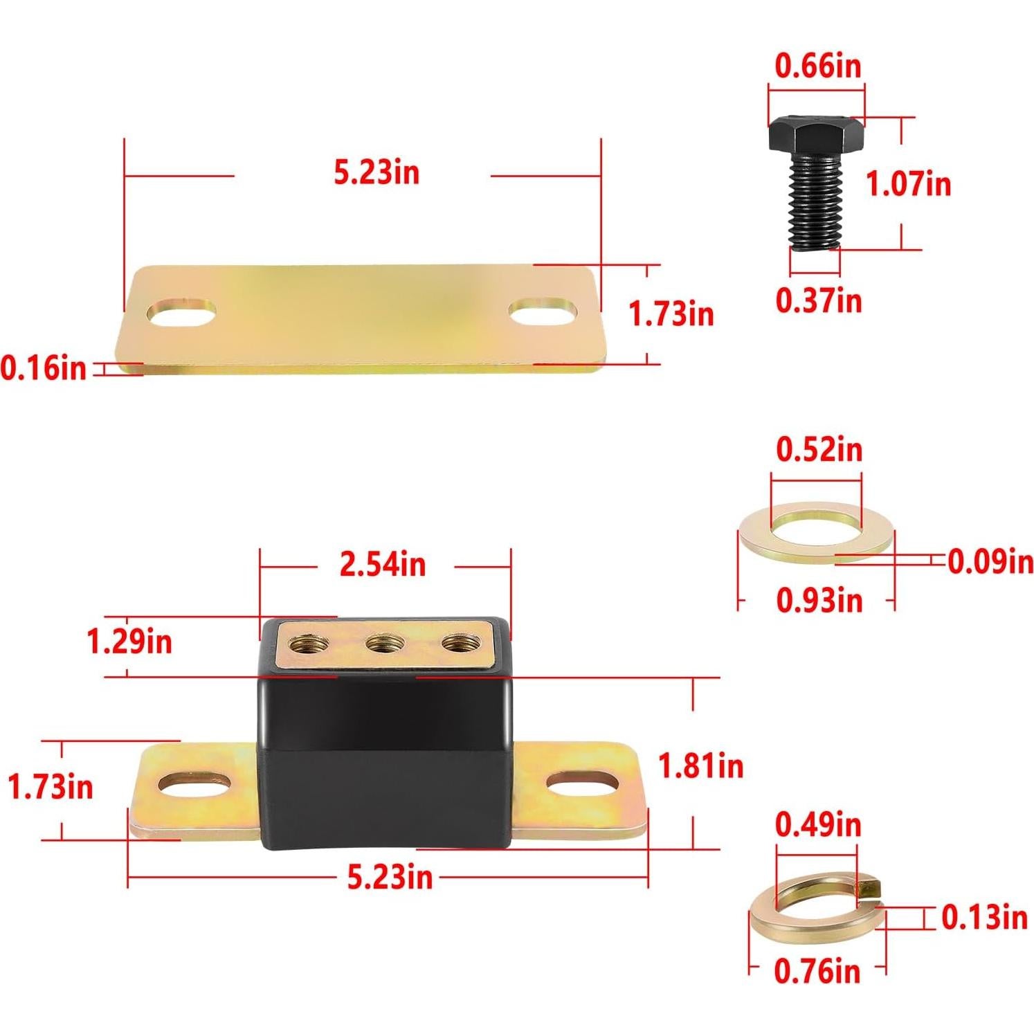 Soporte de Transmisión Poliuretano Hihitomorrow GM TH350 TH400