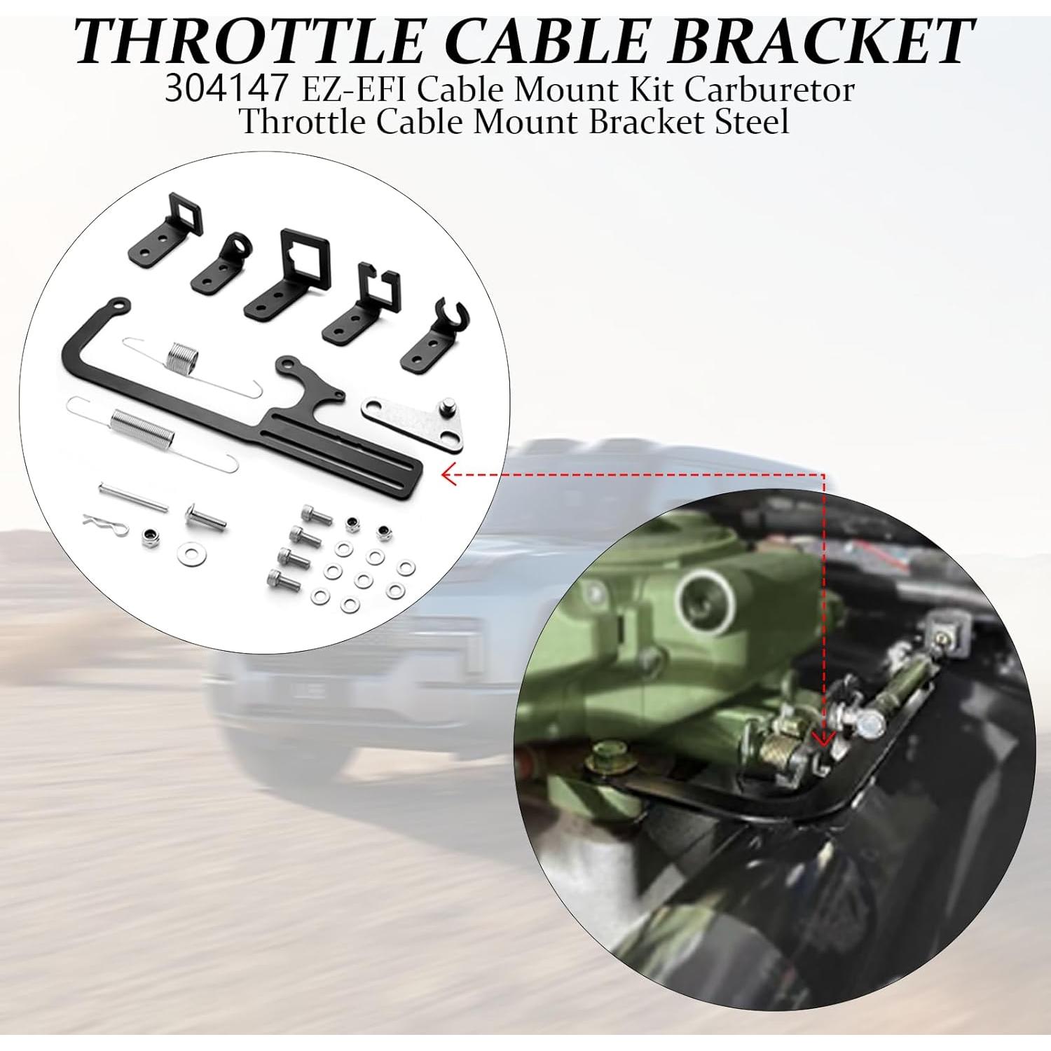 Kit de Montaje de Cable de Acelerador SVTELI 304147 para GM 700R4