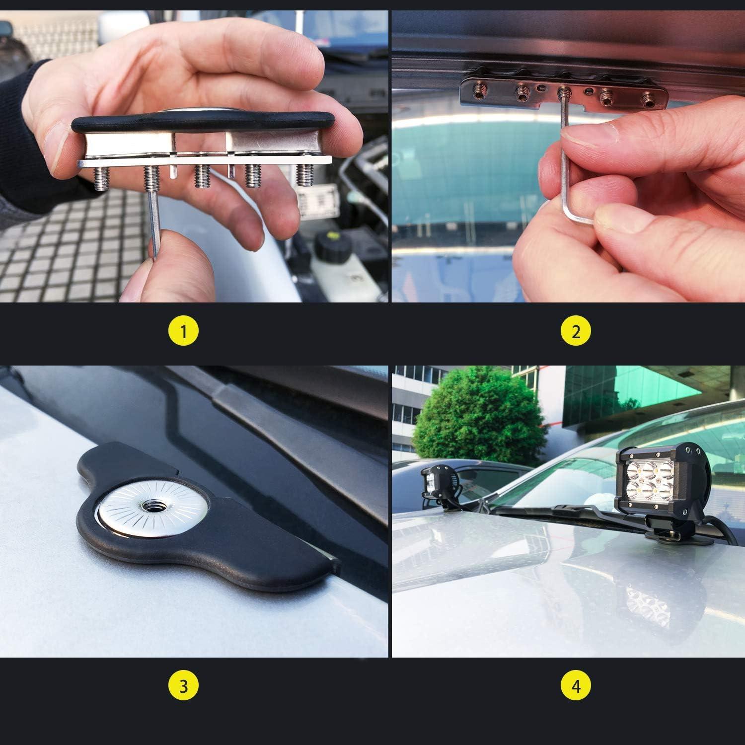 Soportes de Montaje para Luz LED Nilight 90025B - 2 Pcs