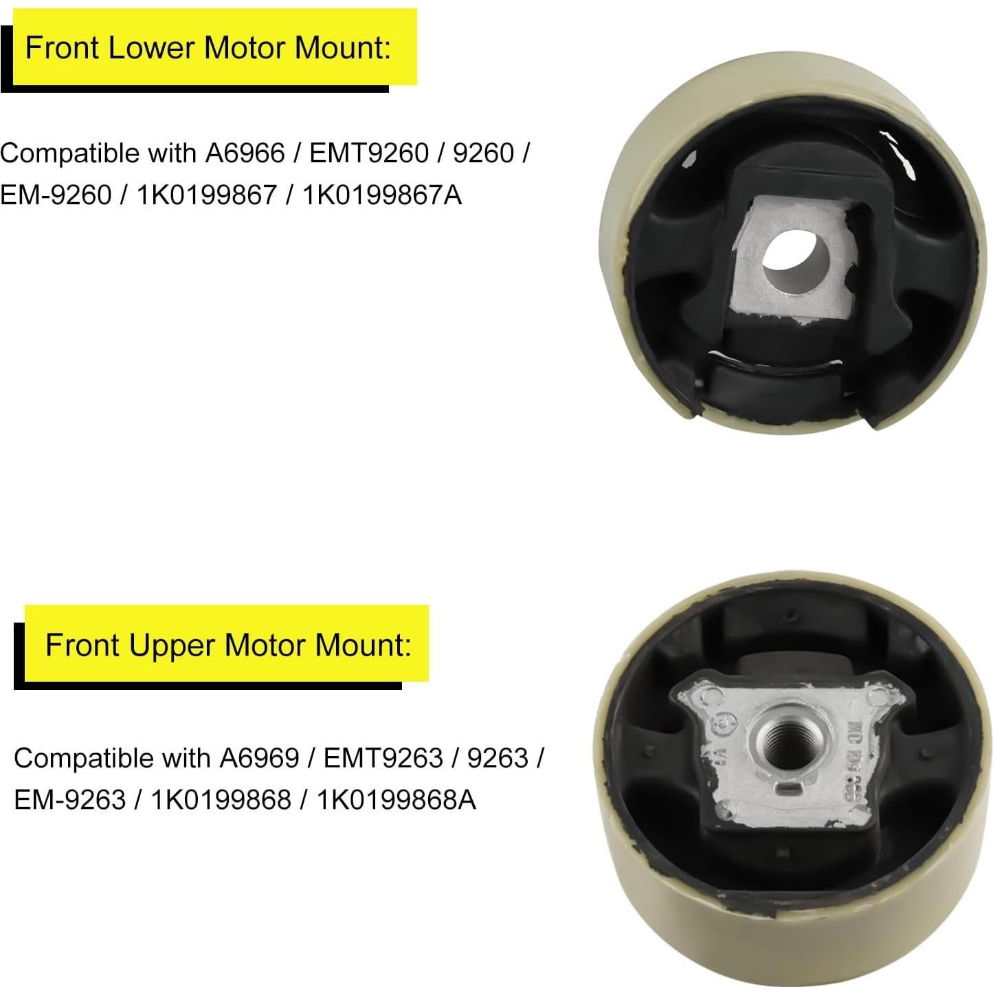 Kit de Soportes de Motor JDMON 5 Piezas para VW Jetta, Golf, Beetle