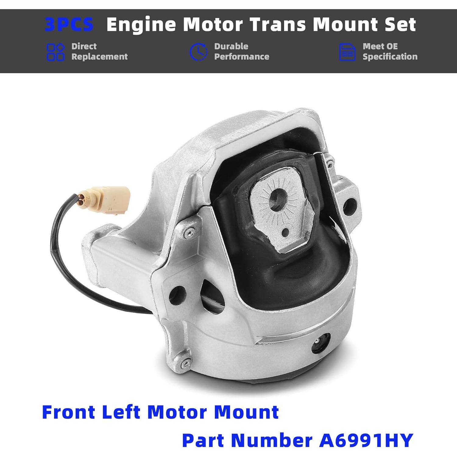 Juego de Soportes de Motor Trans 3PCS AUTOZOOM para Audi