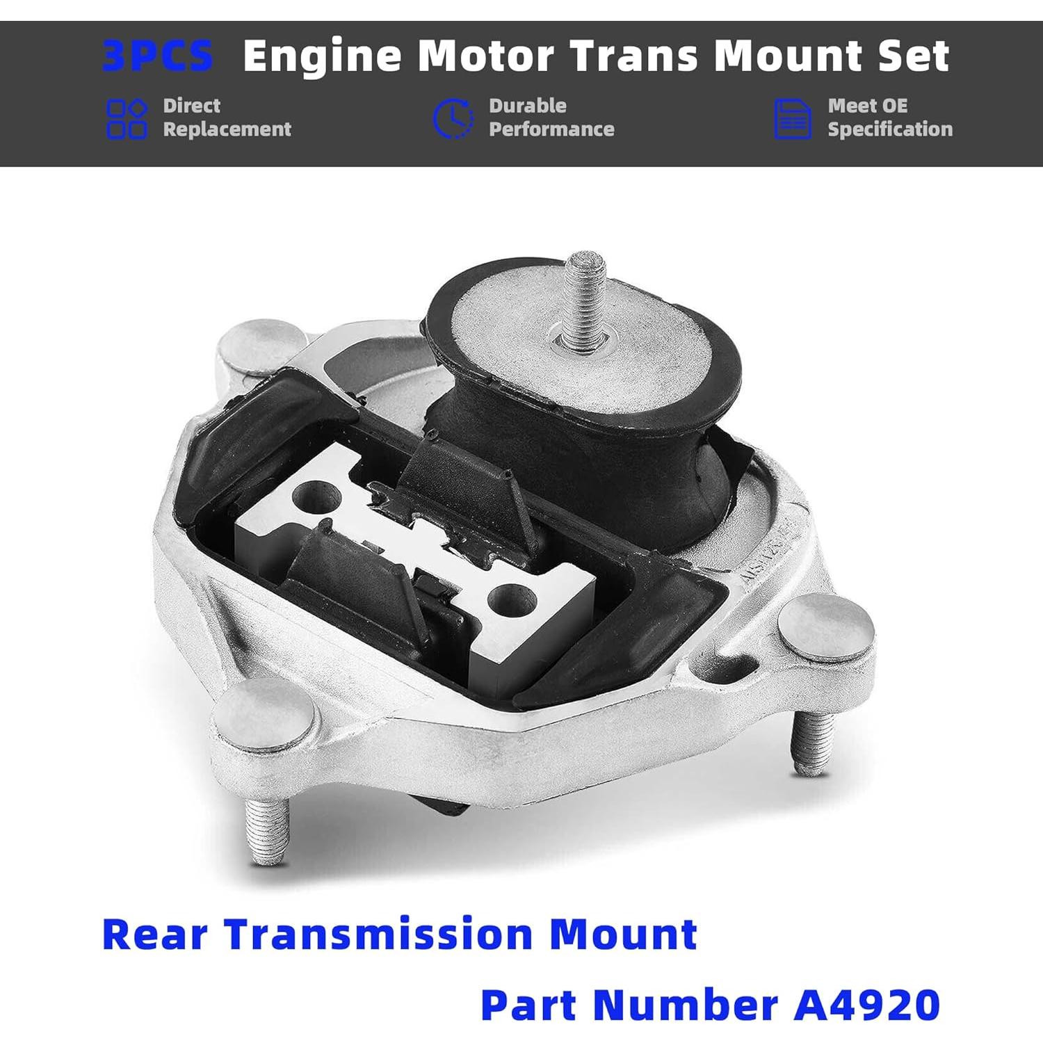 Juego de Soportes de Motor Trans 3PCS AUTOZOOM para Audi