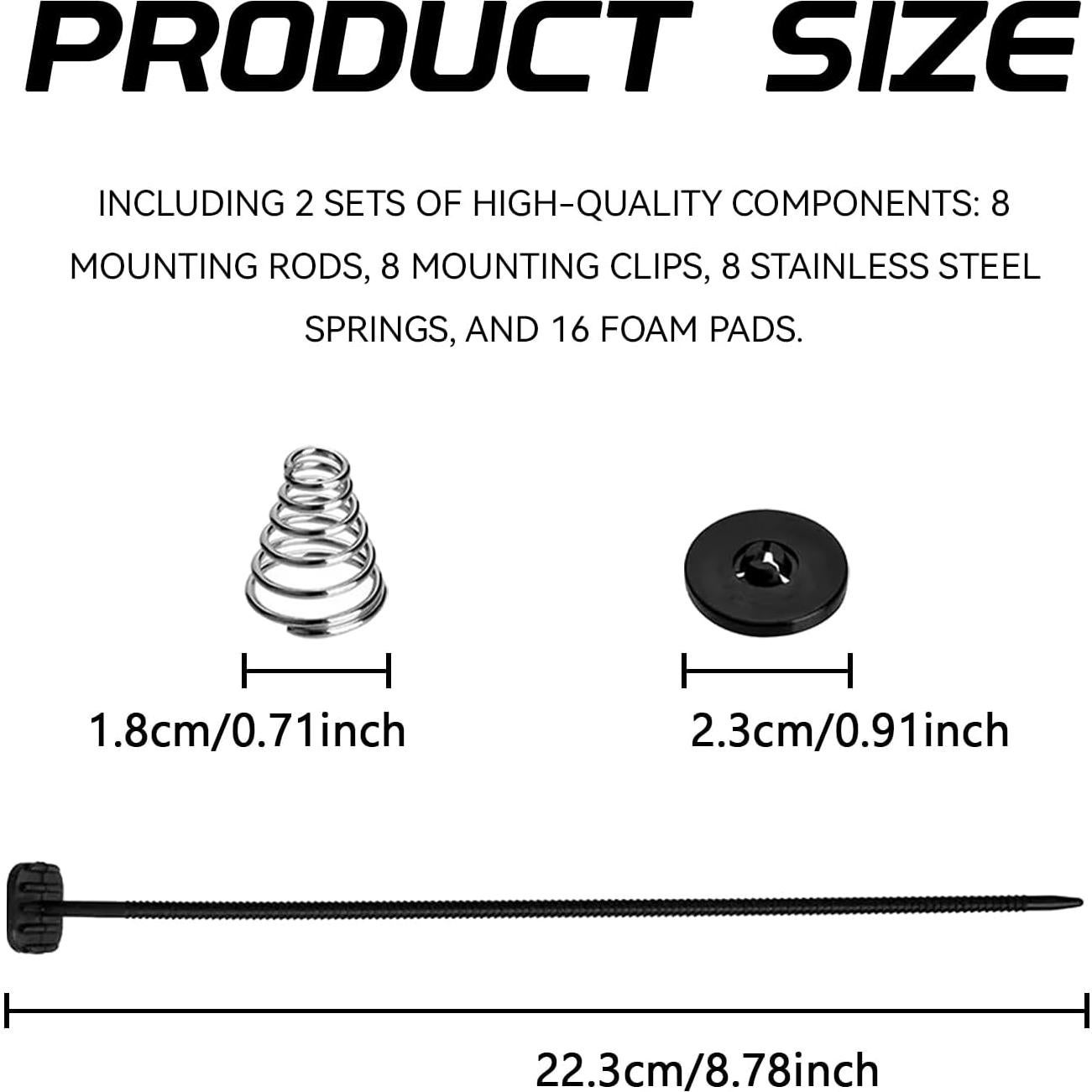 Kit de Montaje de Ventilador Automotriz KUQUTIDY - 2 Juegos