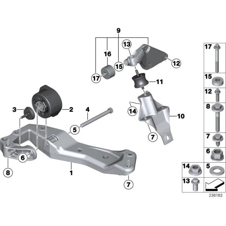 Juego de 4 Soportes de Motor Bomunik para BMW 1990-2006