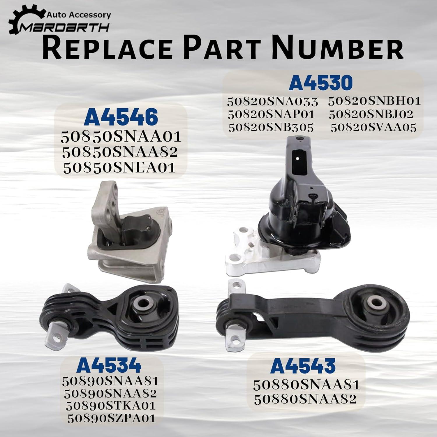 Juego de Soportes de Motor y Transmisión Gdydi para Honda Civic 1.8L 2006-2010