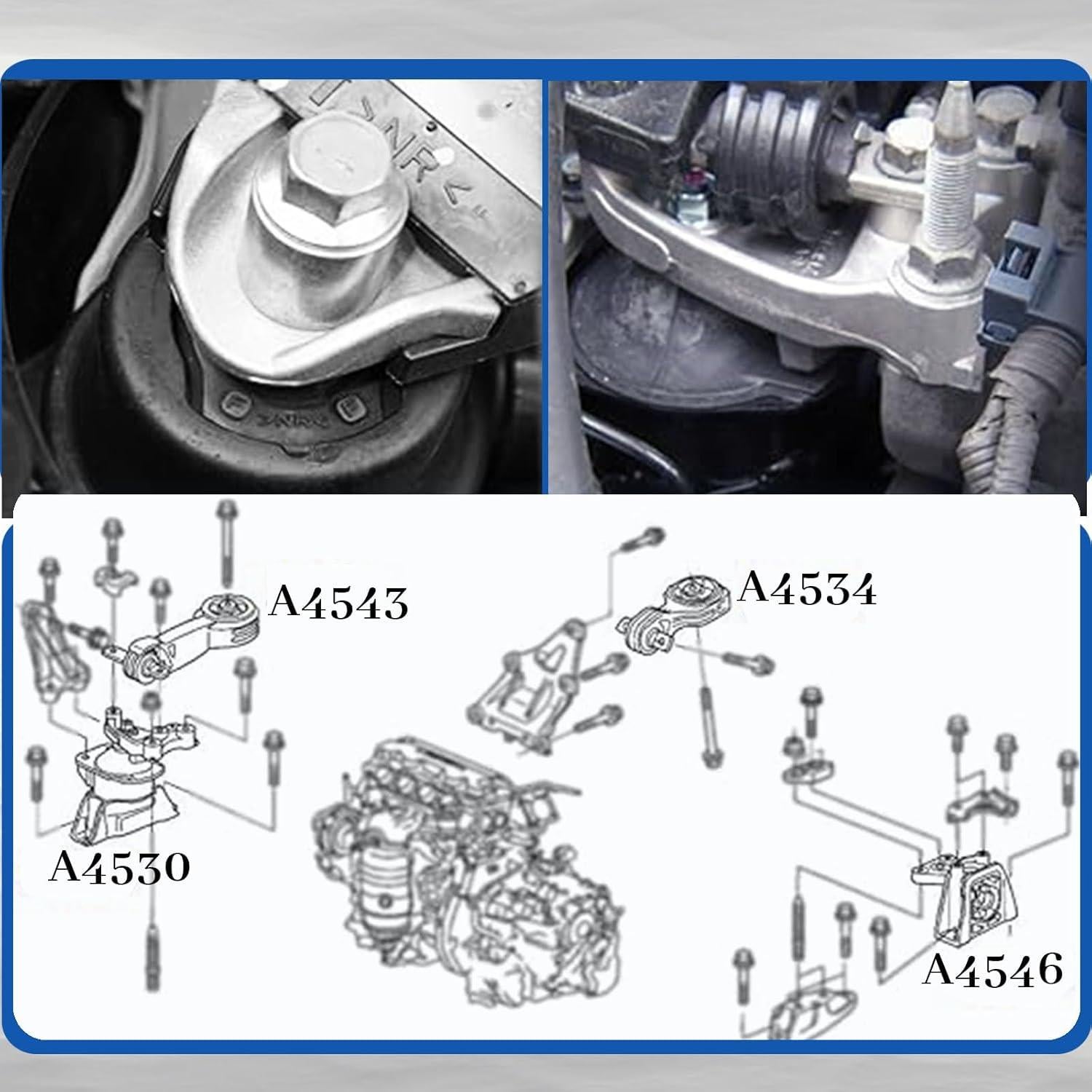Juego de Soportes de Motor y Transmisión Gdydi para Honda Civic 1.8L 2006-2010