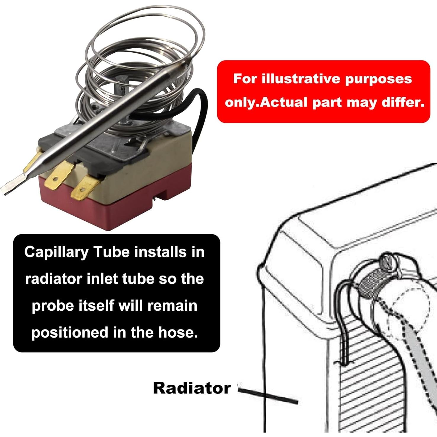 Kit de Relé de Control de Termostato Ajustable 12V Ryanstar Racing