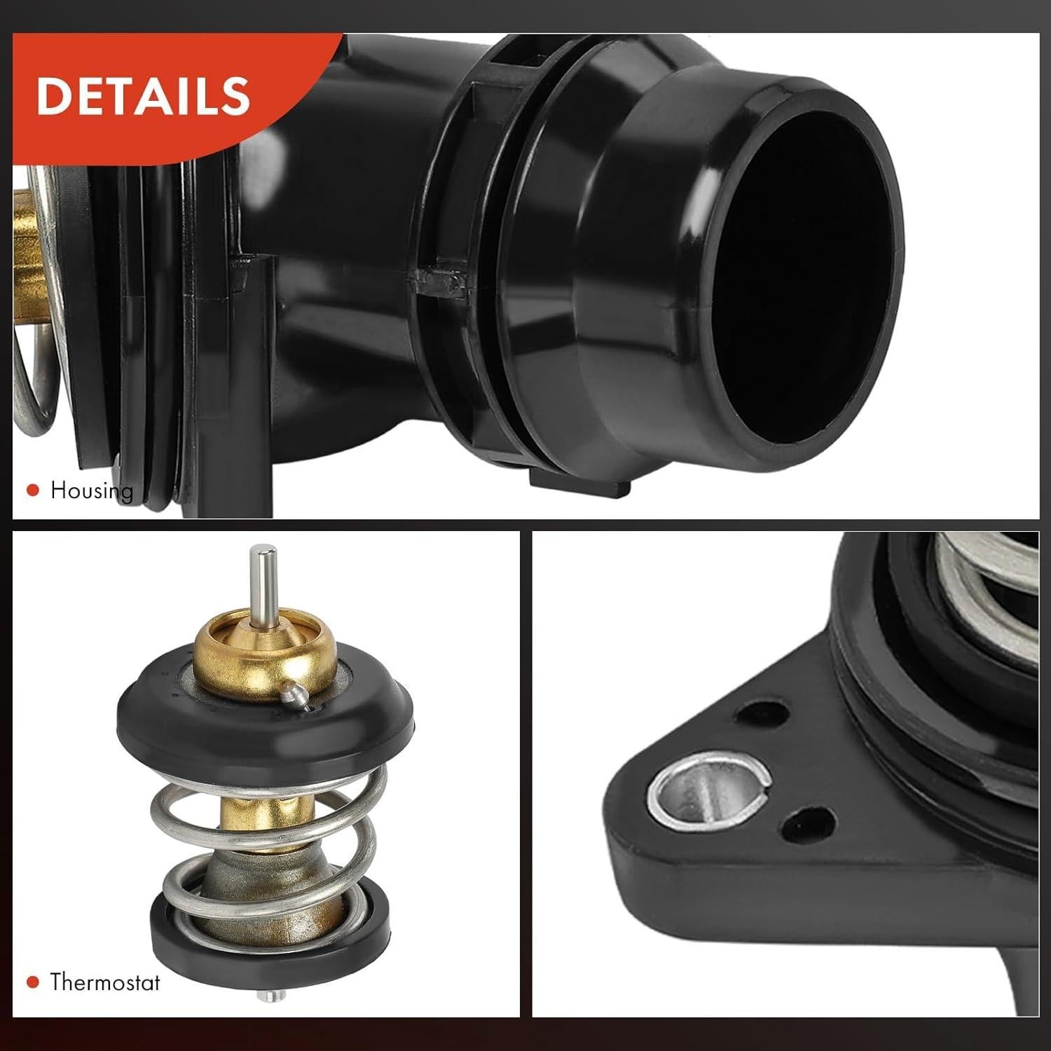 Carcasa de Termostato A-Premium con Sello para Volkswagen y Audi