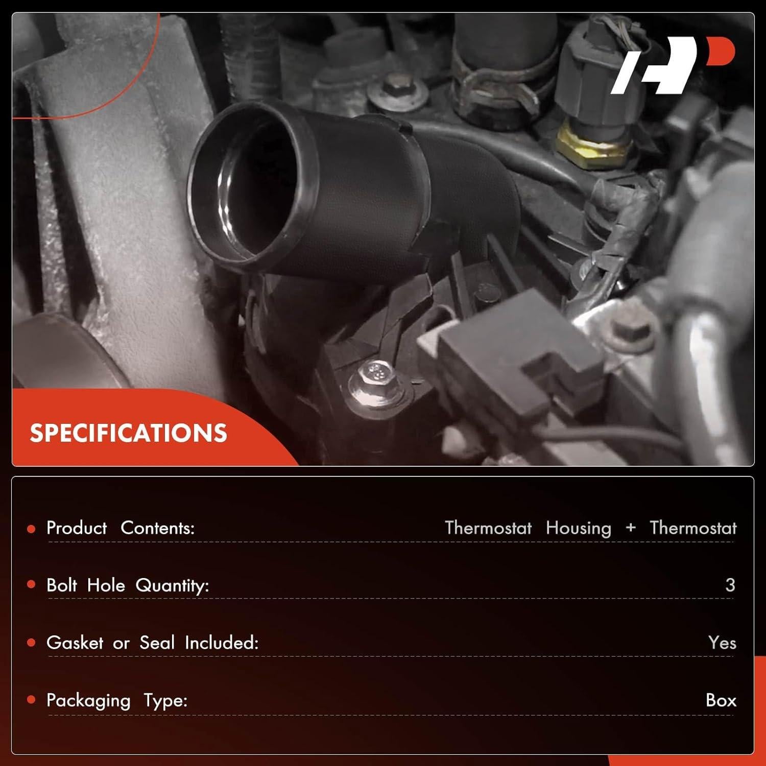 Carcasa de Termostato A-Premium para Ford y Mazda 2000-2004