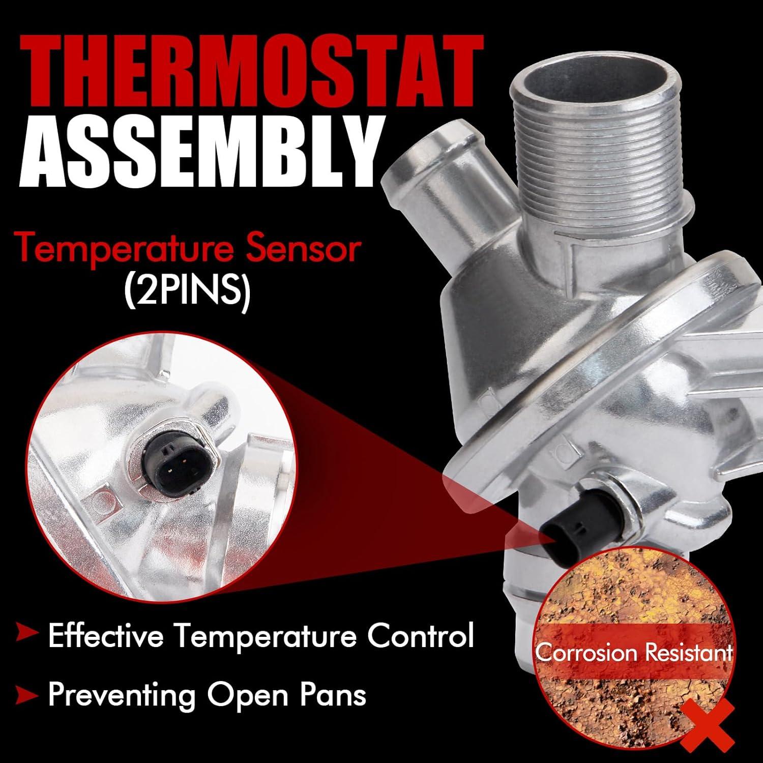 MITZONE Termostato de Refrigerante Aluminio Compatible BMW 2012-2016