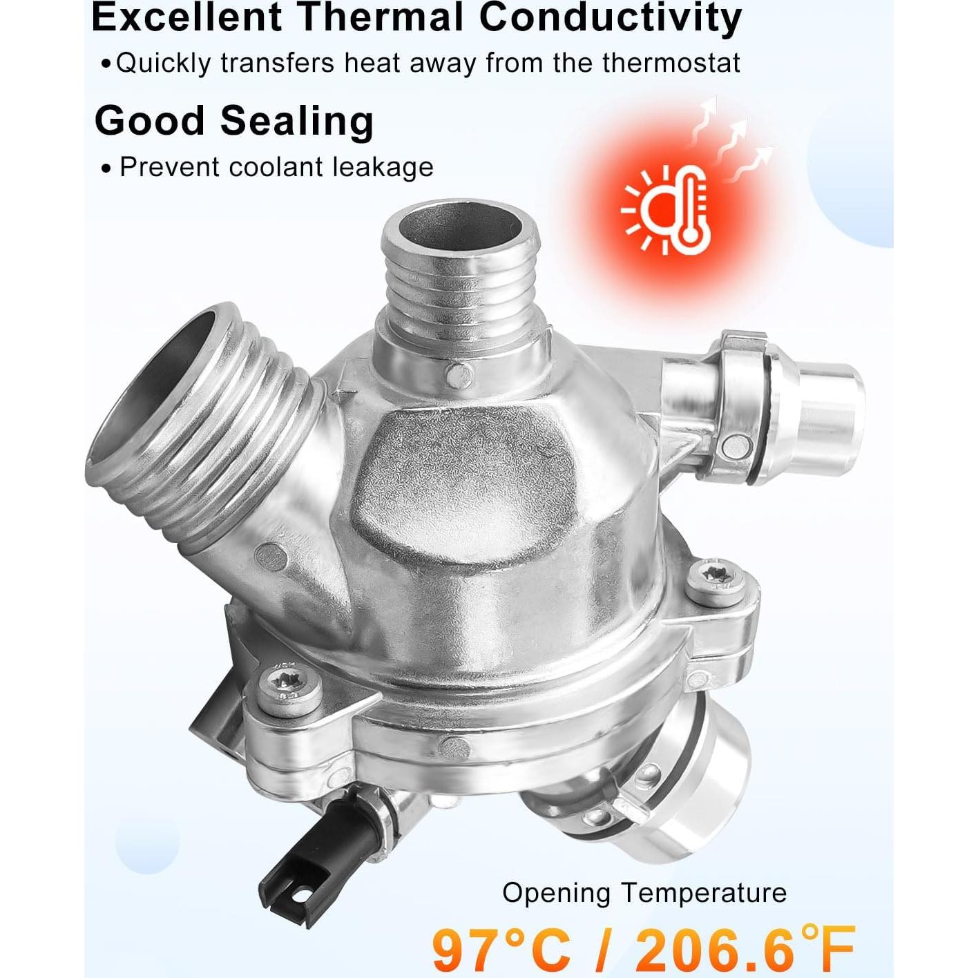 Carcasa de Termostato de Aluminio BOQNZN para BMW E90 E92 E60