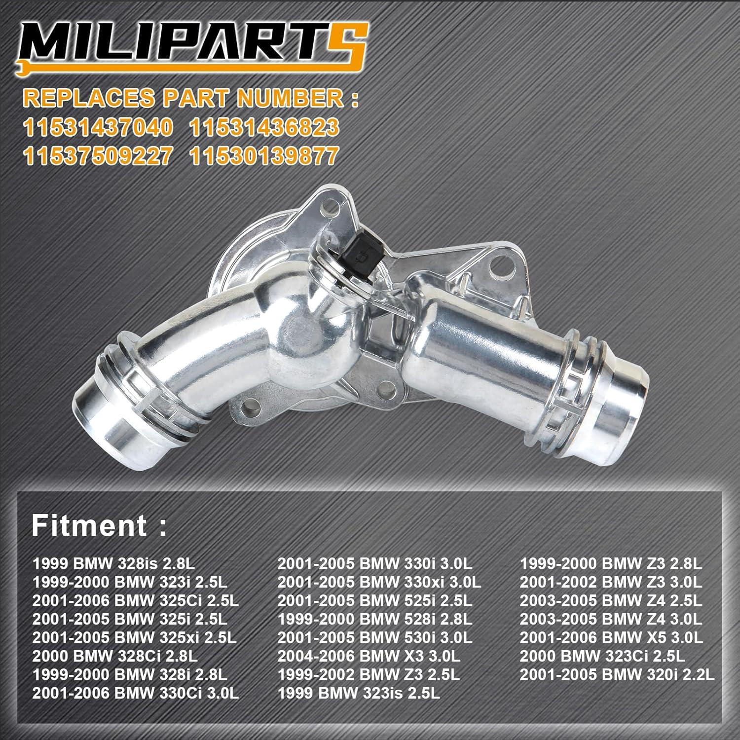 Carcasa de Termostato de Refrigerante Aluminio MILIPARTS para BMW