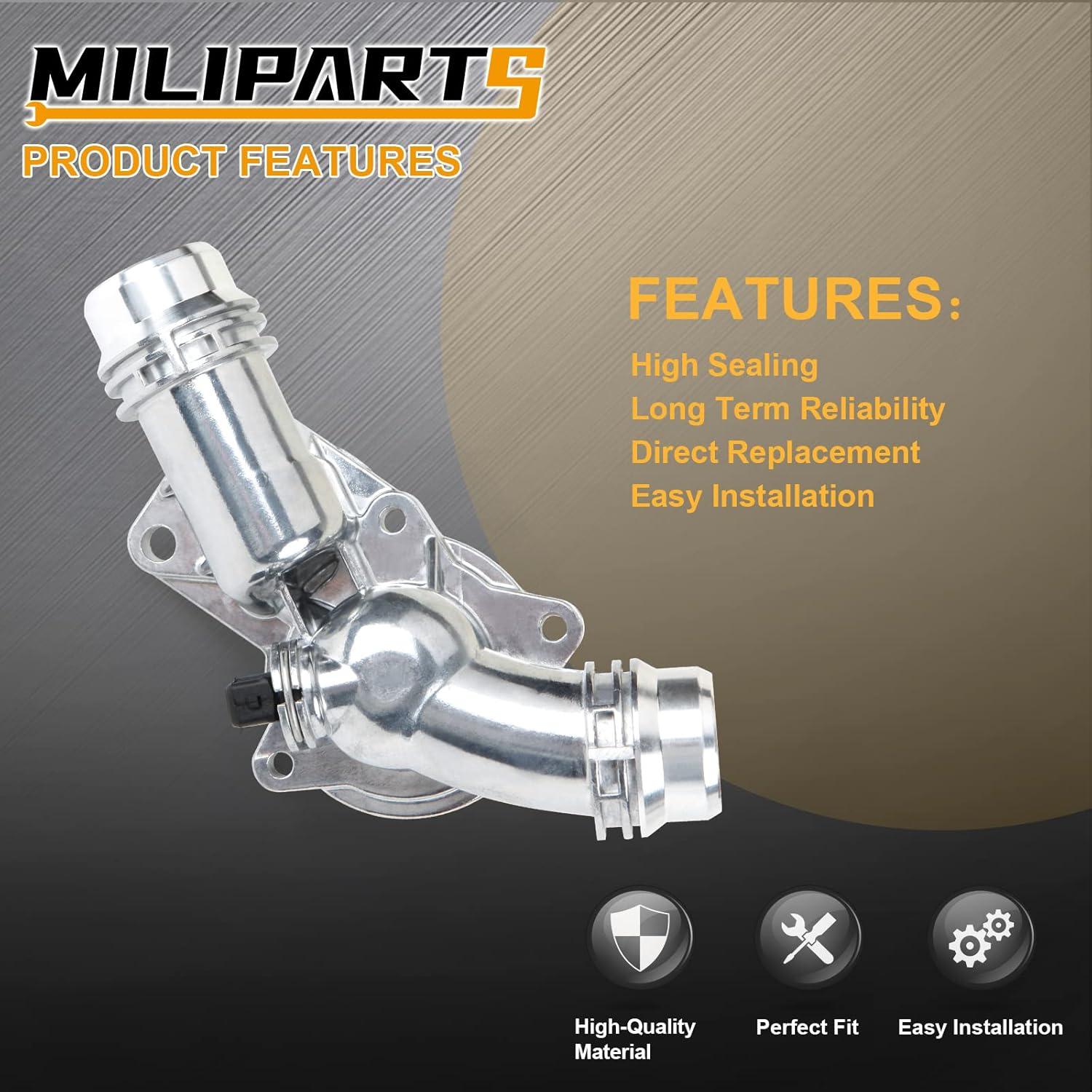 Carcasa de Termostato de Refrigerante Aluminio MILIPARTS para BMW