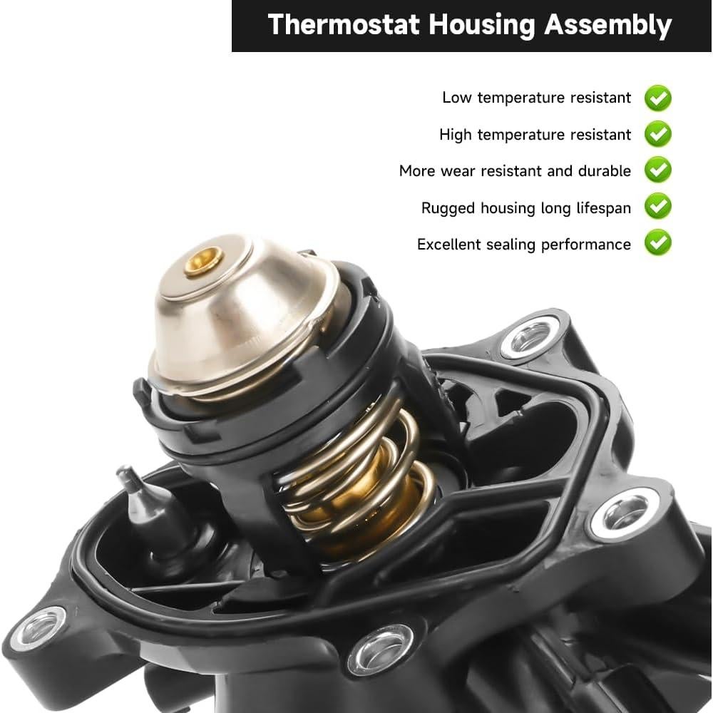 Carcasa del Termostato Refrigerante YOLLKY para Mercedes-Benz SLK250/C250 2012-2015