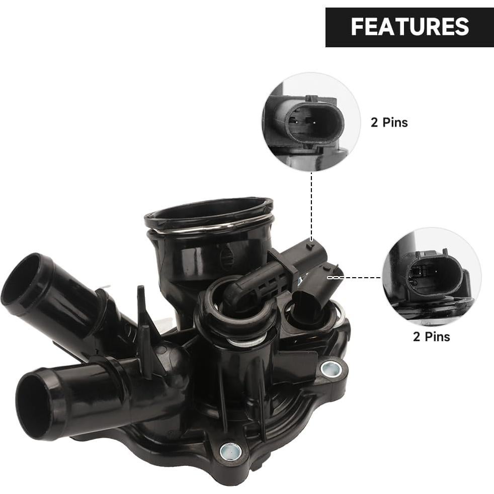 Carcasa del Termostato Refrigerante YOLLKY para Mercedes-Benz SLK250/C250 2012-2015