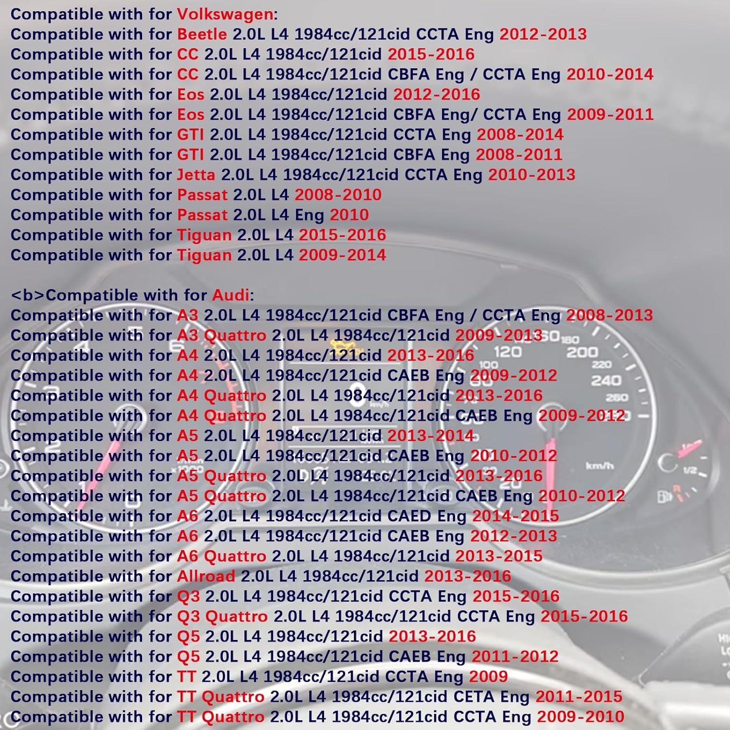 Conjunto de bomba de agua DOVOSO para Audi y Volkswagen 2.0L