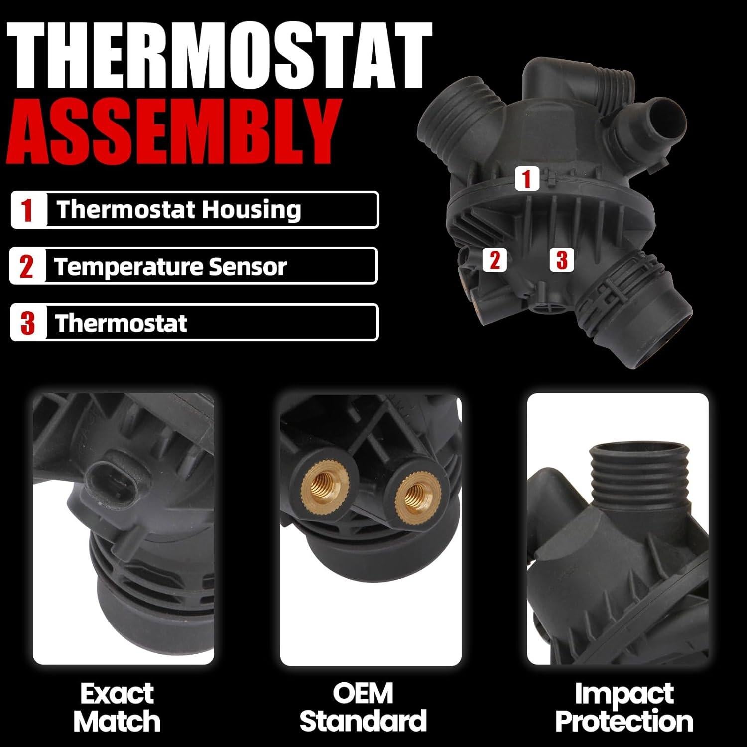 Conjunto de termostato de refrigerante MITZONE para BMW X3/X4