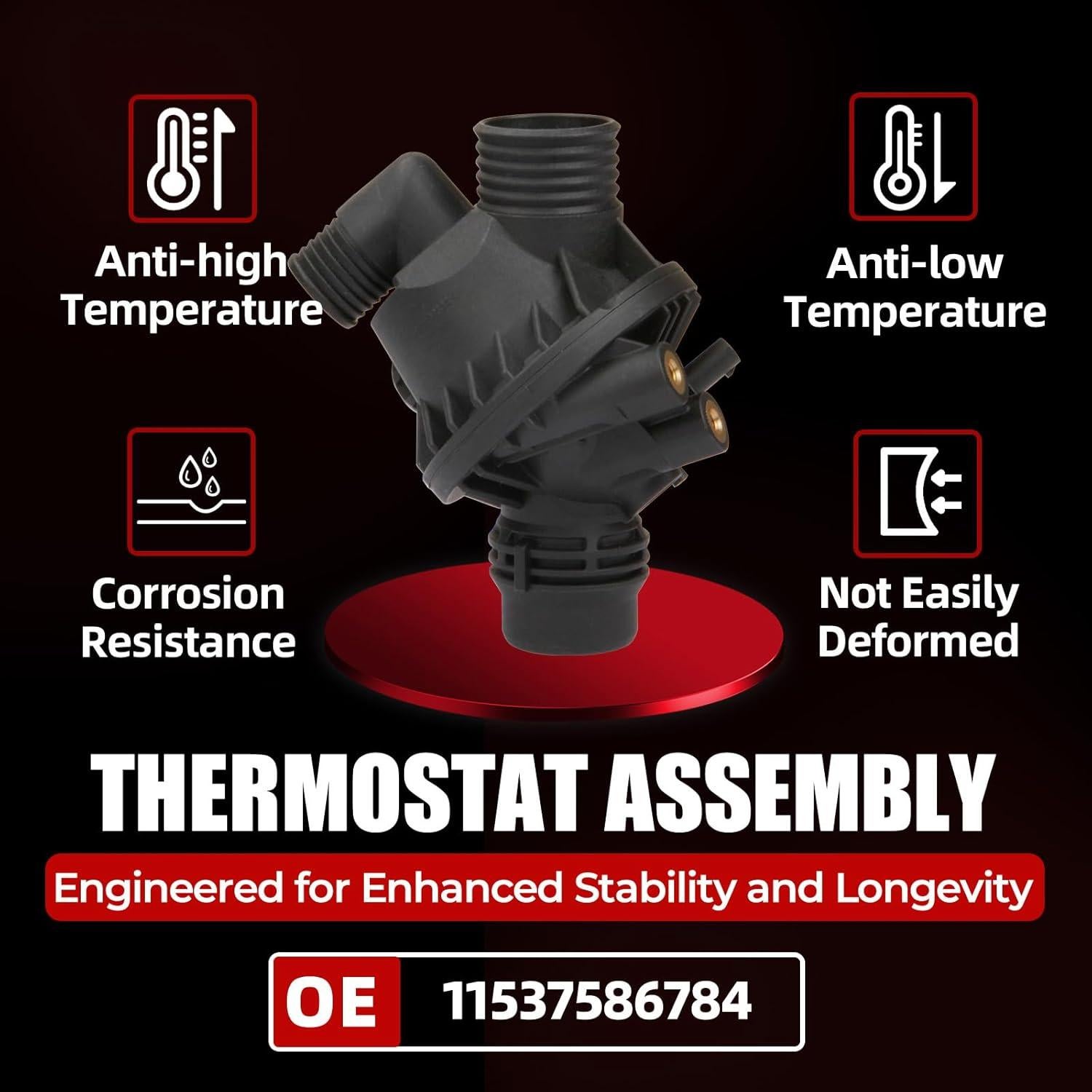 Conjunto de termostato de refrigerante MITZONE para BMW X3/X4