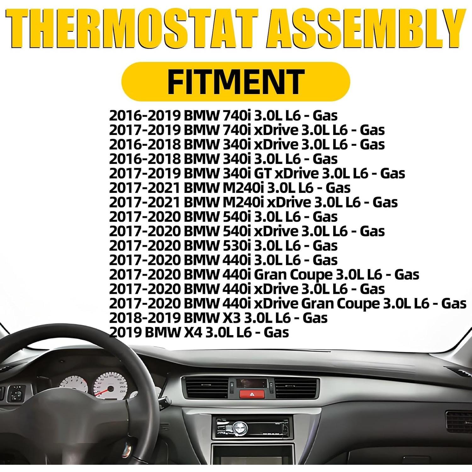 Termostato de Refrigerante MILIPARTS 11537642854 para BMW 2016-2021