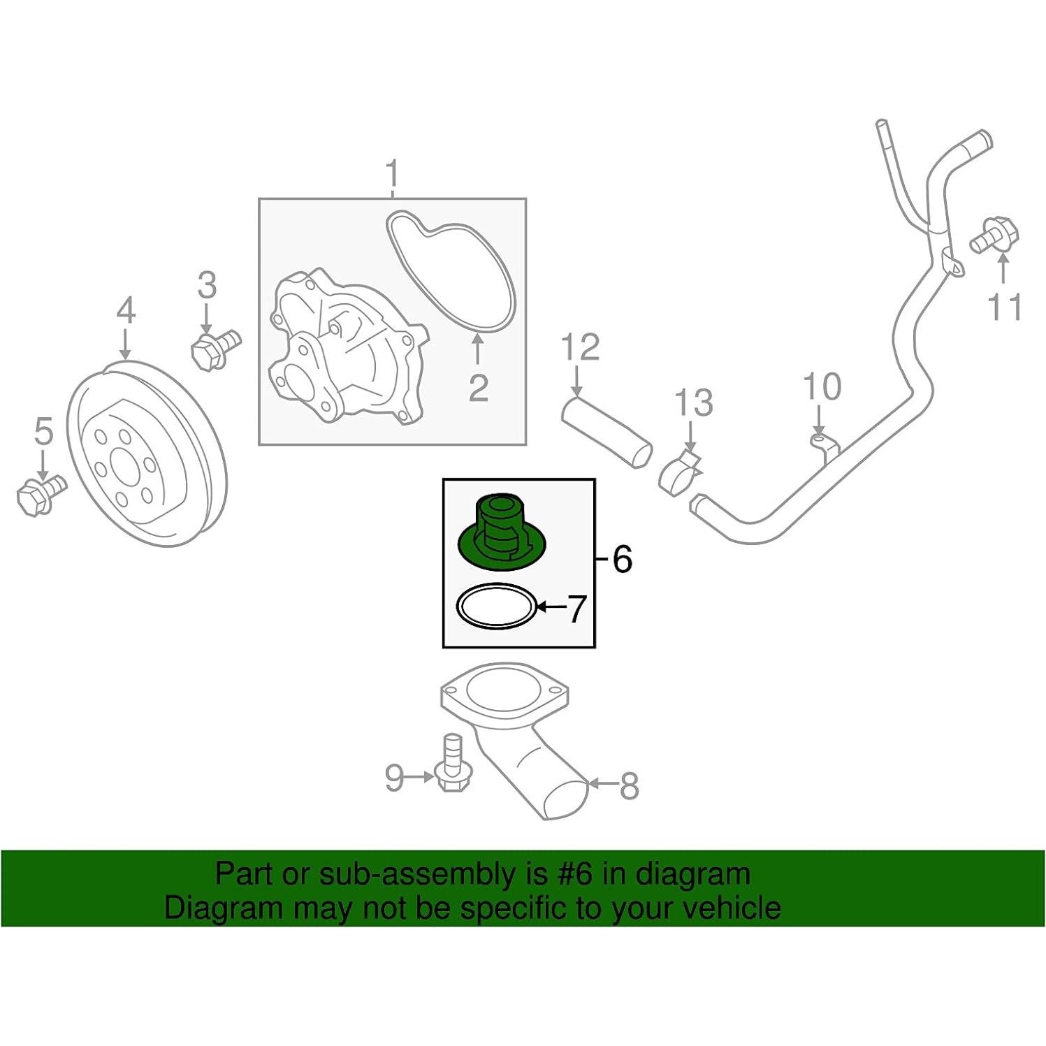 Termostato Original Subaru 21210AA211 para Crosstrek, Impreza y Legacy