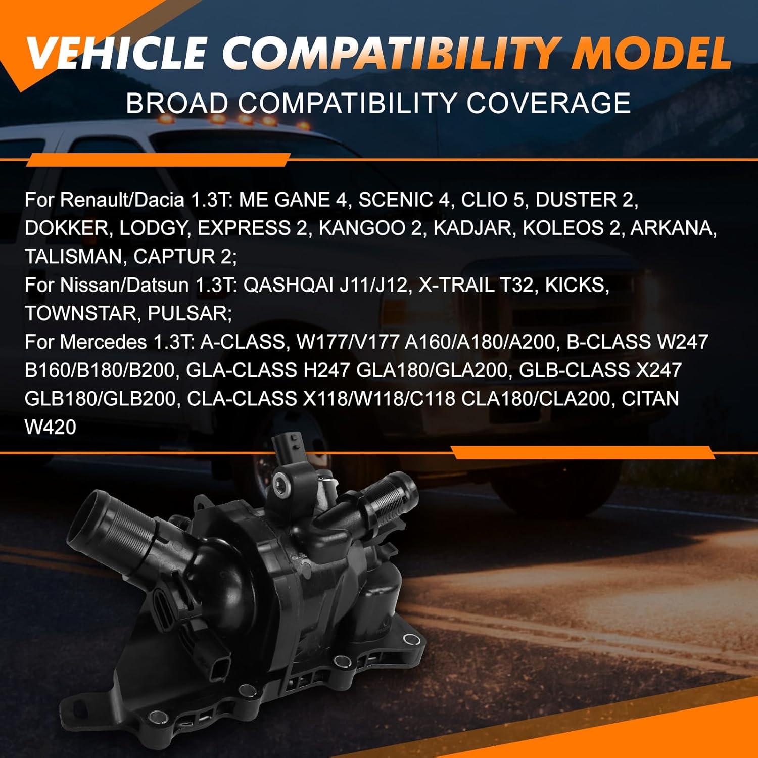 Carcasa de Termostato COPACHI para Renault Captur, Clio, Megane