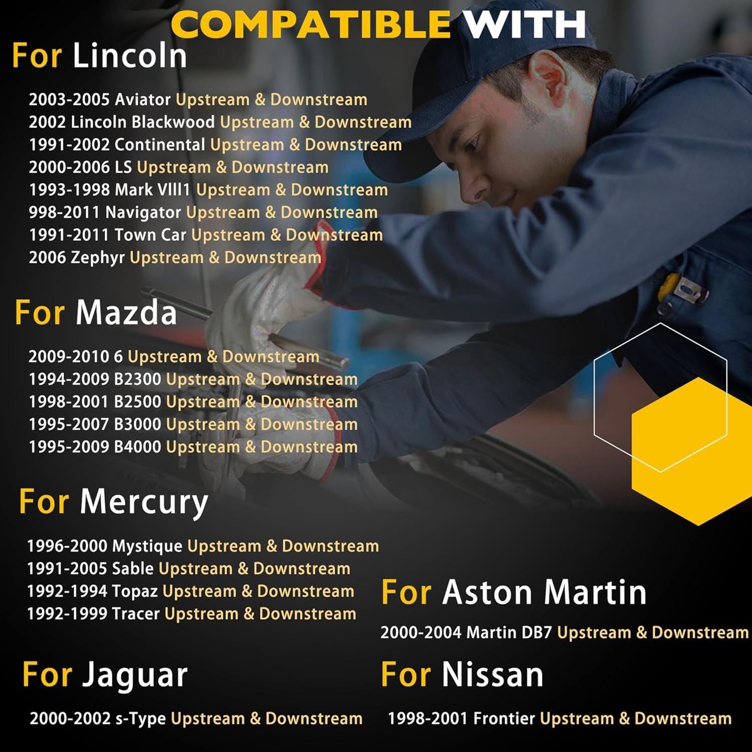 Sensor de Oxígeno Upstream Downstream Gledewen 2 Pcs Compatible