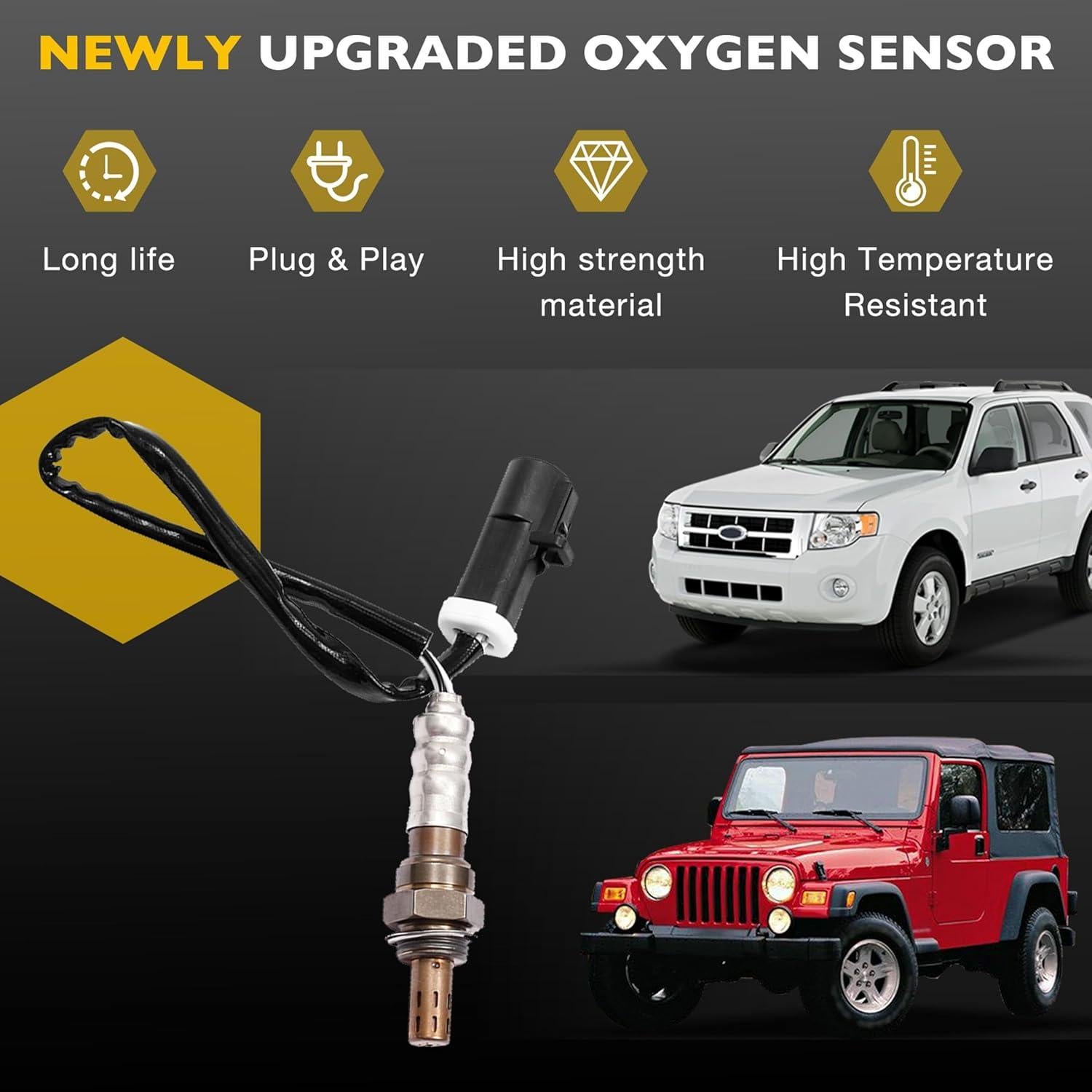 Sensor de Oxígeno Upstream Downstream Gledewen 2 Pcs Compatible