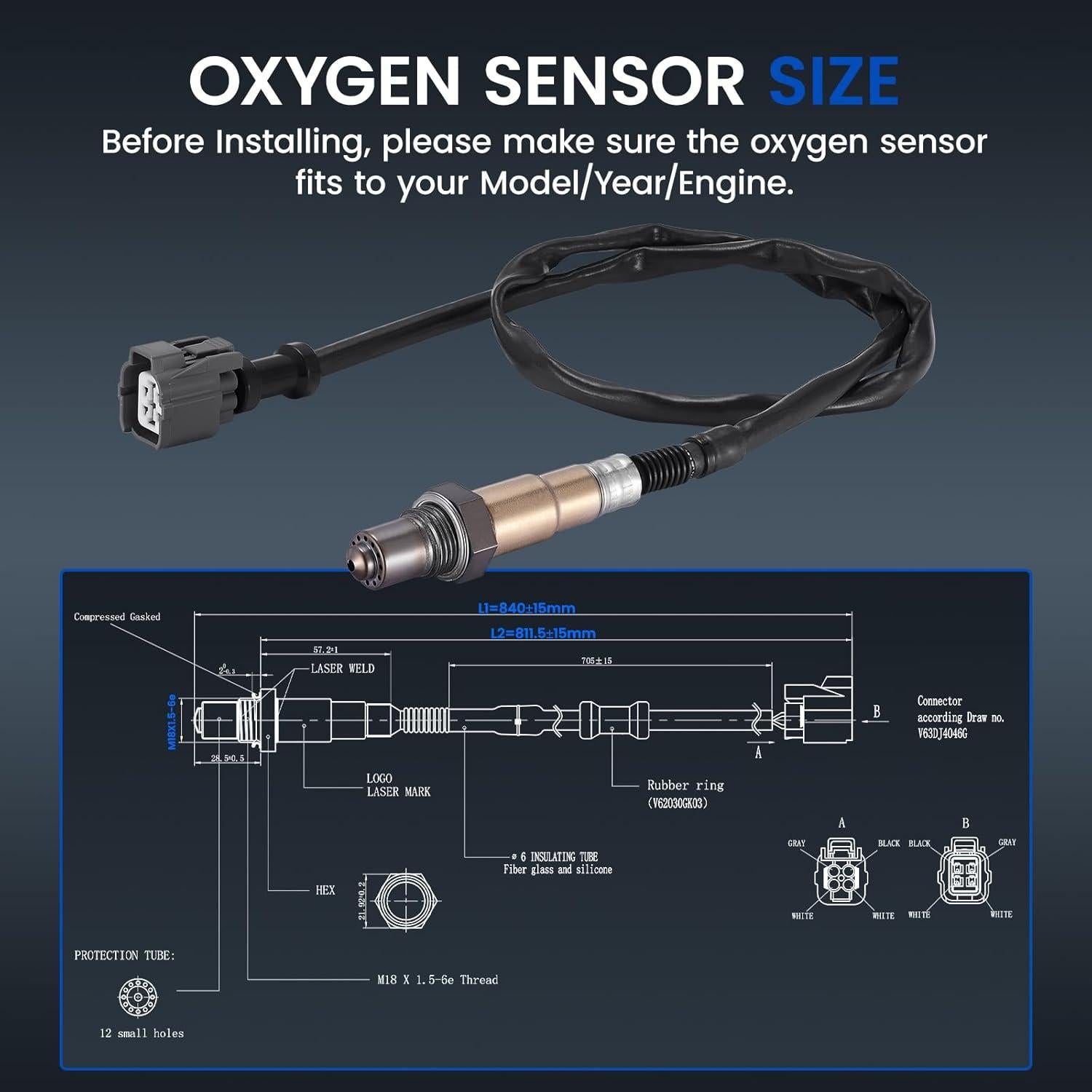 Sensor de Oxígeno SYKRSS 13071 Compatible Acura Honda