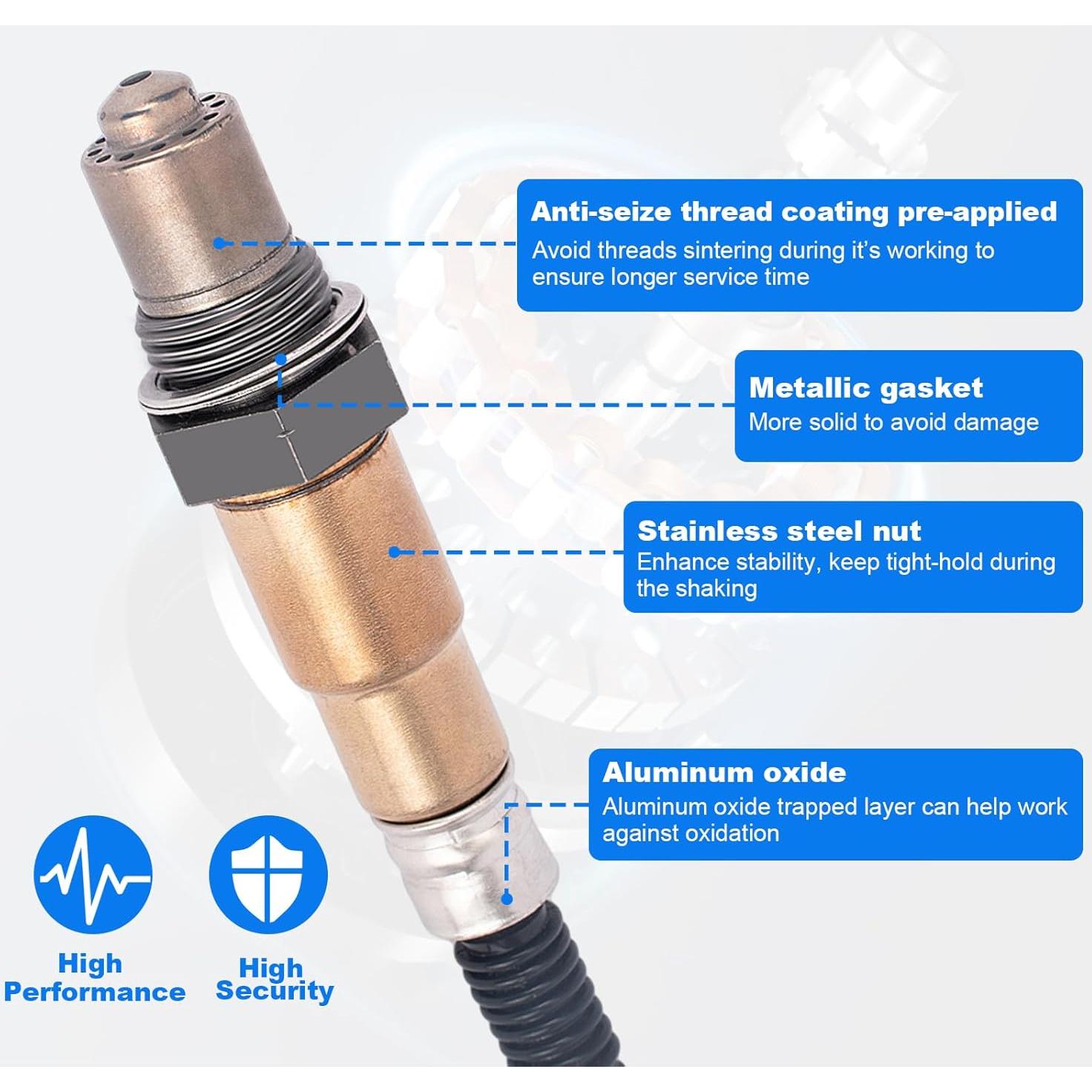 Sensor de Oxígeno O2 Yeoflagtrade Juego de 2 para Audi