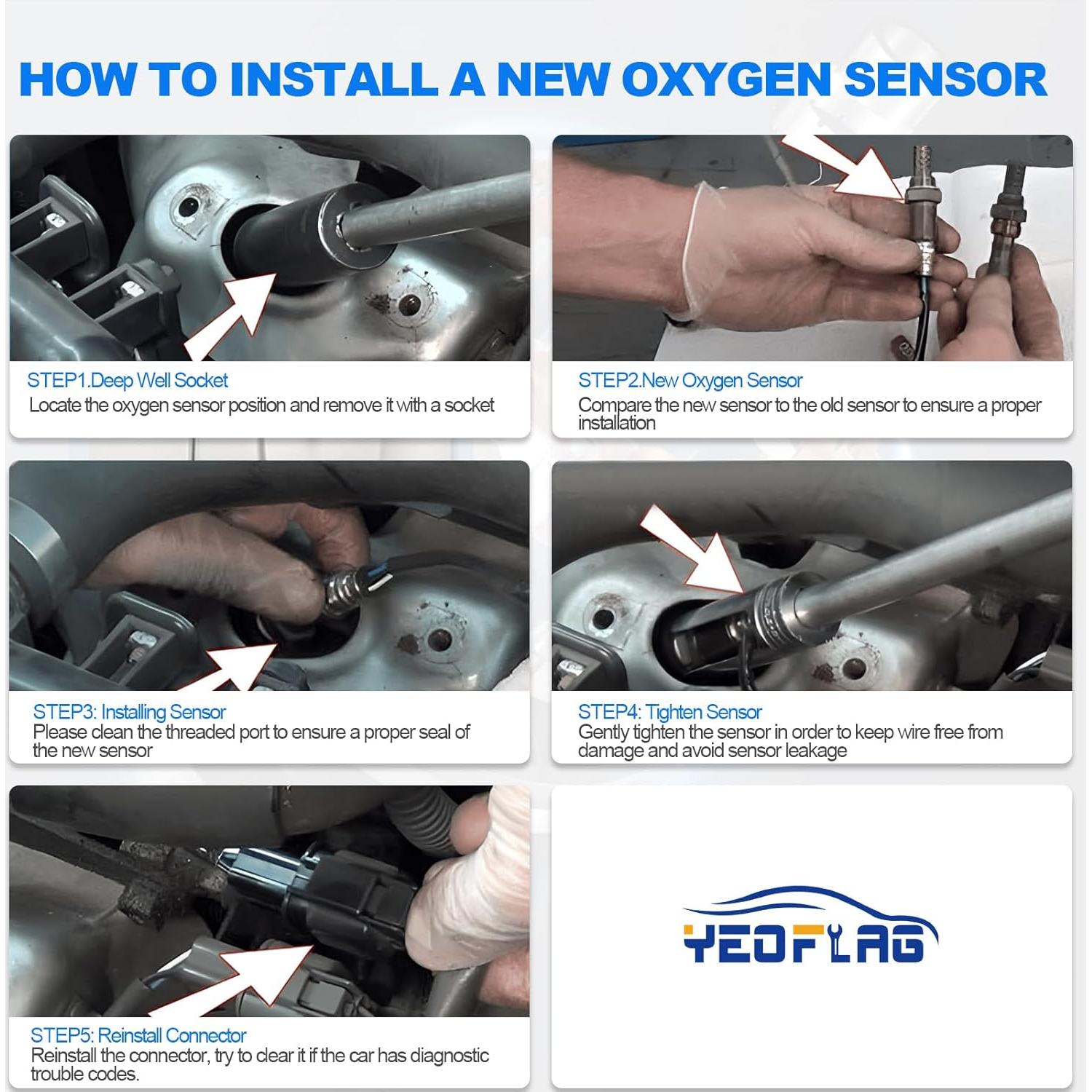 Sensor de Oxígeno O2 Yeoflagtrade Juego de 2 para Audi