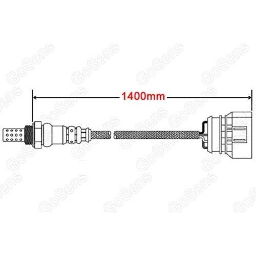 Sensor de Oxígeno GoSens 036 para BMW y Mercedes-Benz 1400mm