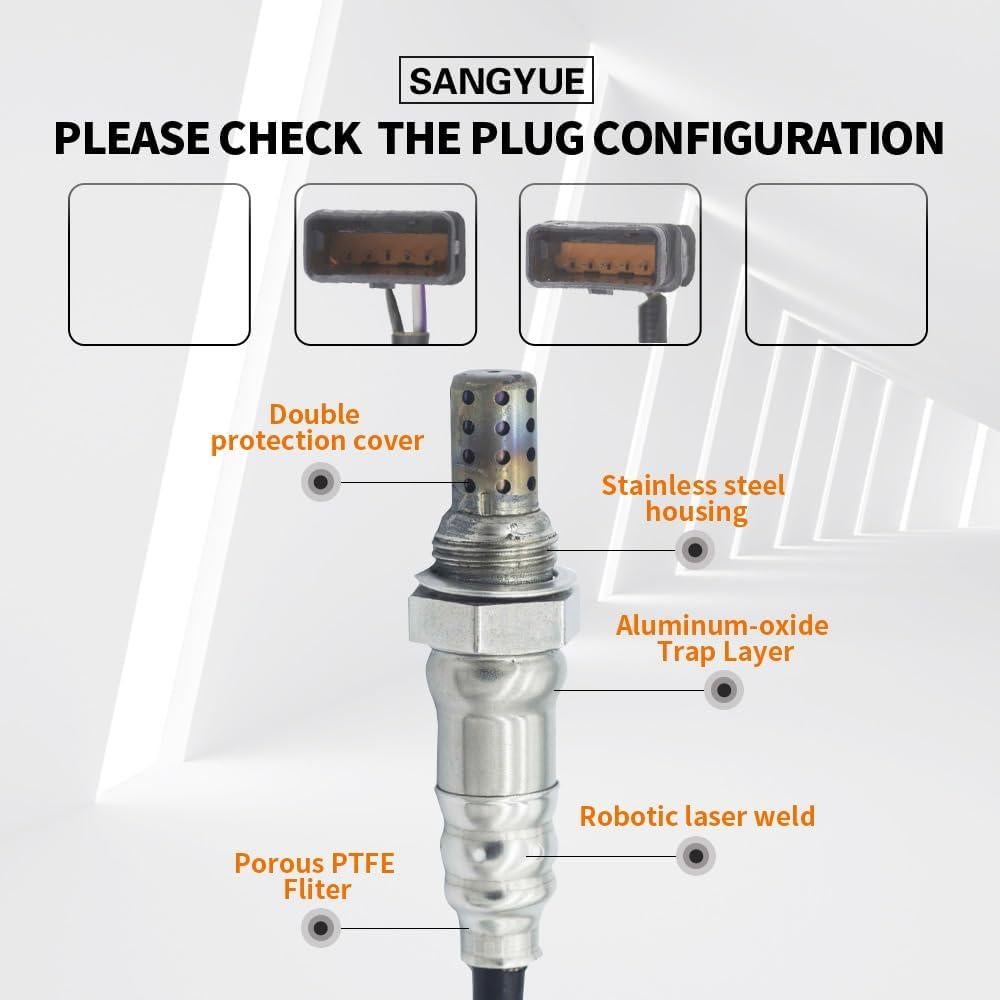 Sensor de Oxígeno O2 2PCS Sangyue para BMW 2.0L Upstream + Downstream