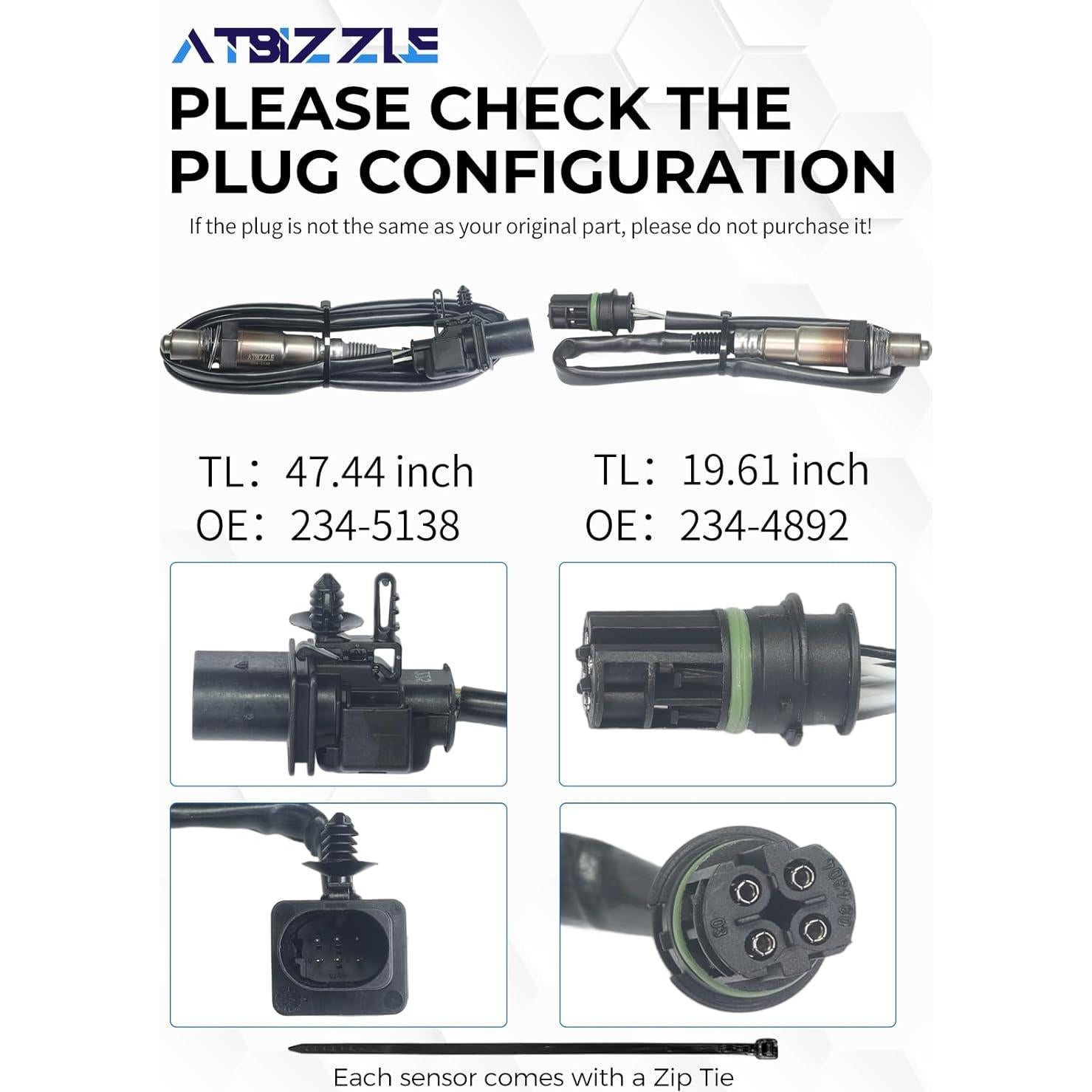 Sensor de Oxígeno BMW 128I 135I 323I 328I 330I 335I 525I 528I 530I 2PCS