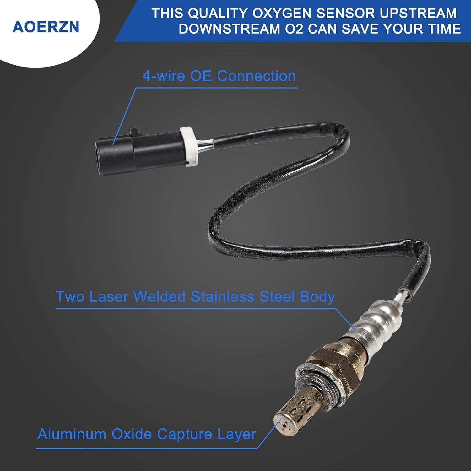 Sensor de Oxígeno Aoerzn 2Pcs Upstream Downstream O2