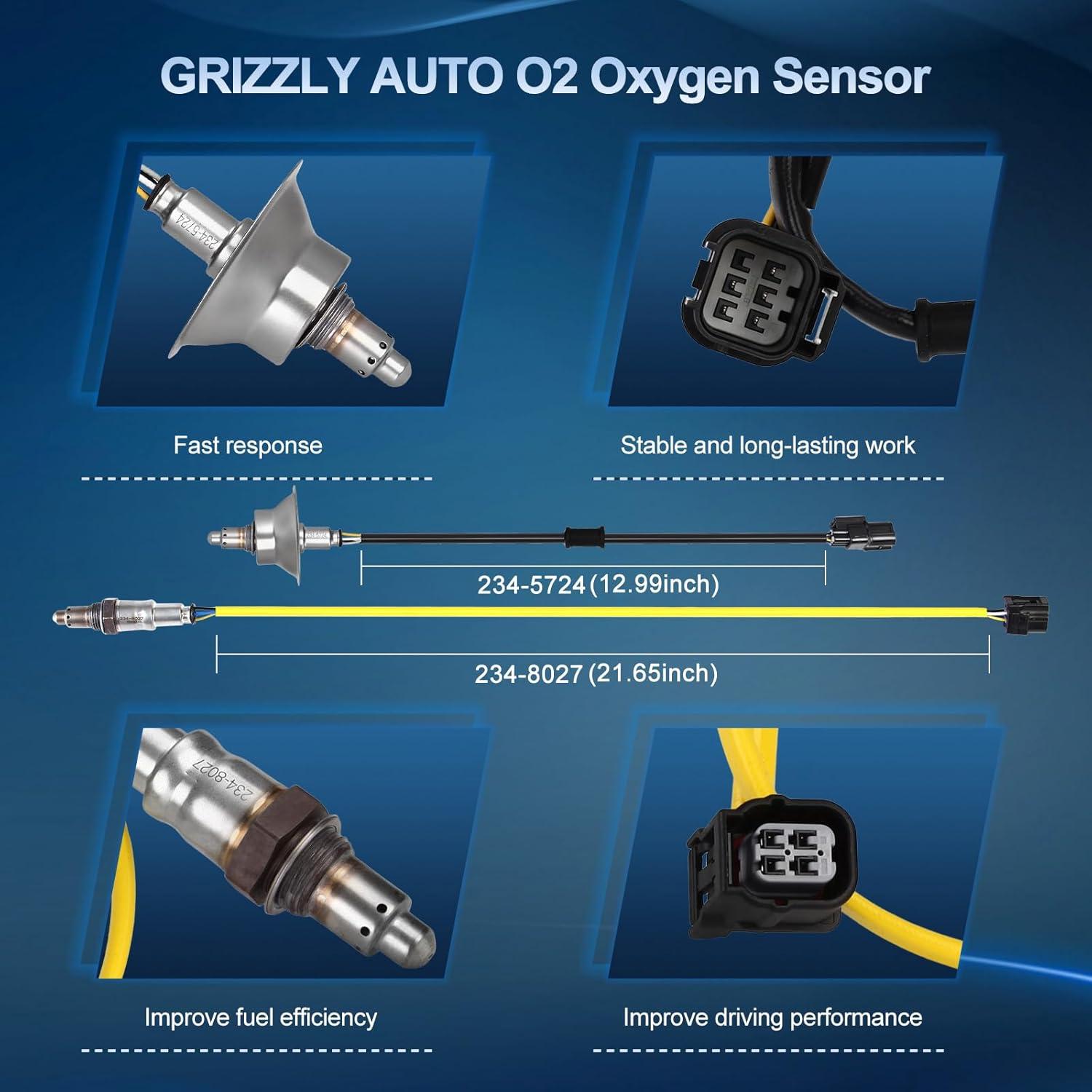 Sensor de Oxígeno O2 GRIZZLY AUTO para Honda Civic y CR-V