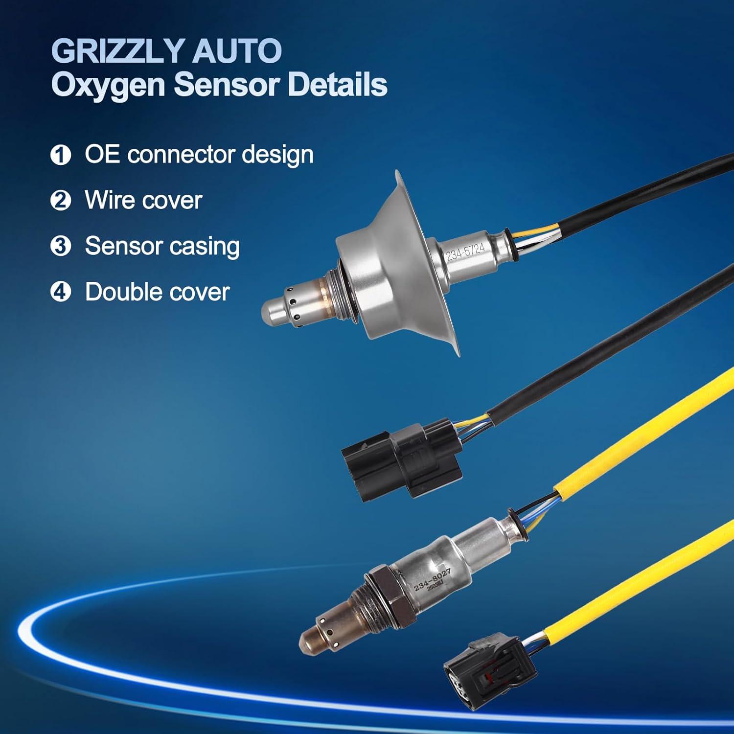 Sensor de Oxígeno O2 GRIZZLY AUTO para Honda Civic y CR-V