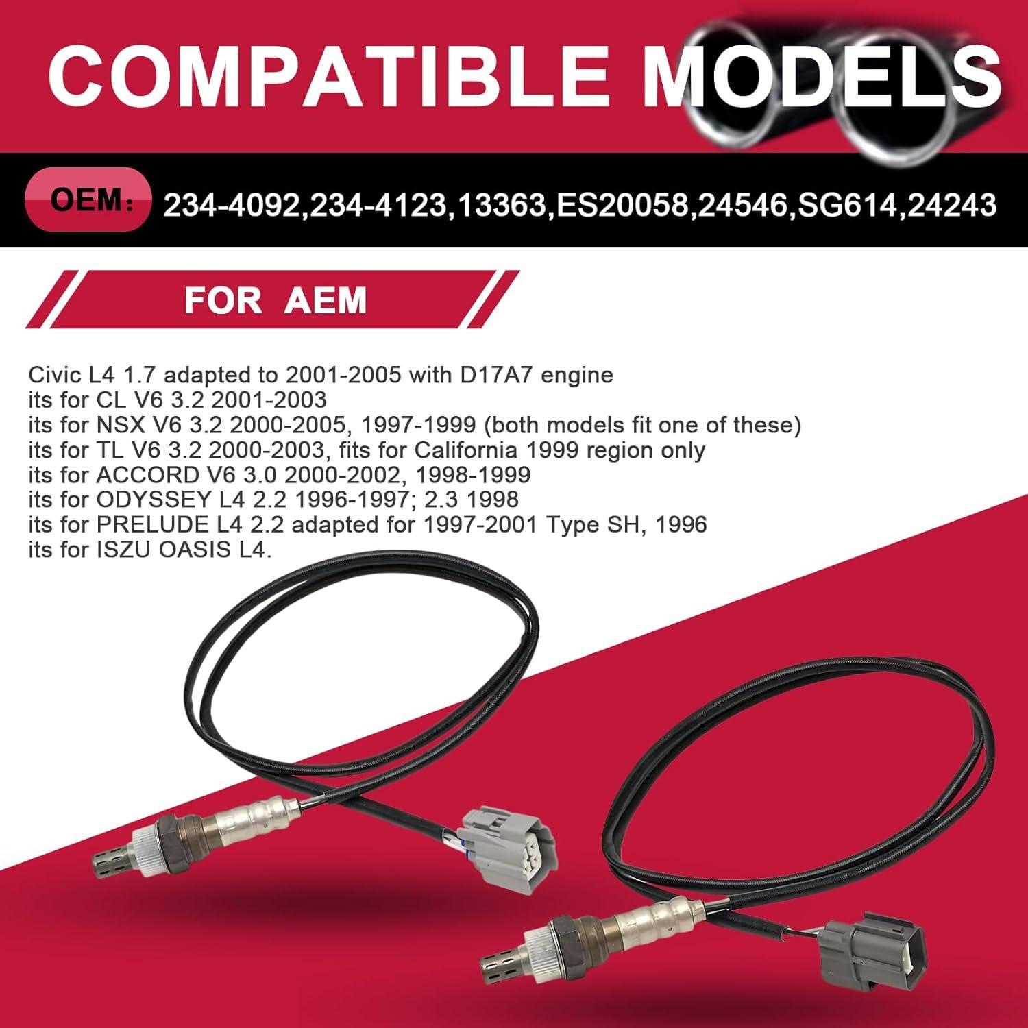 Sensor de Oxígeno O2 Honda Civic 2001-2005 1.7L 2PCS